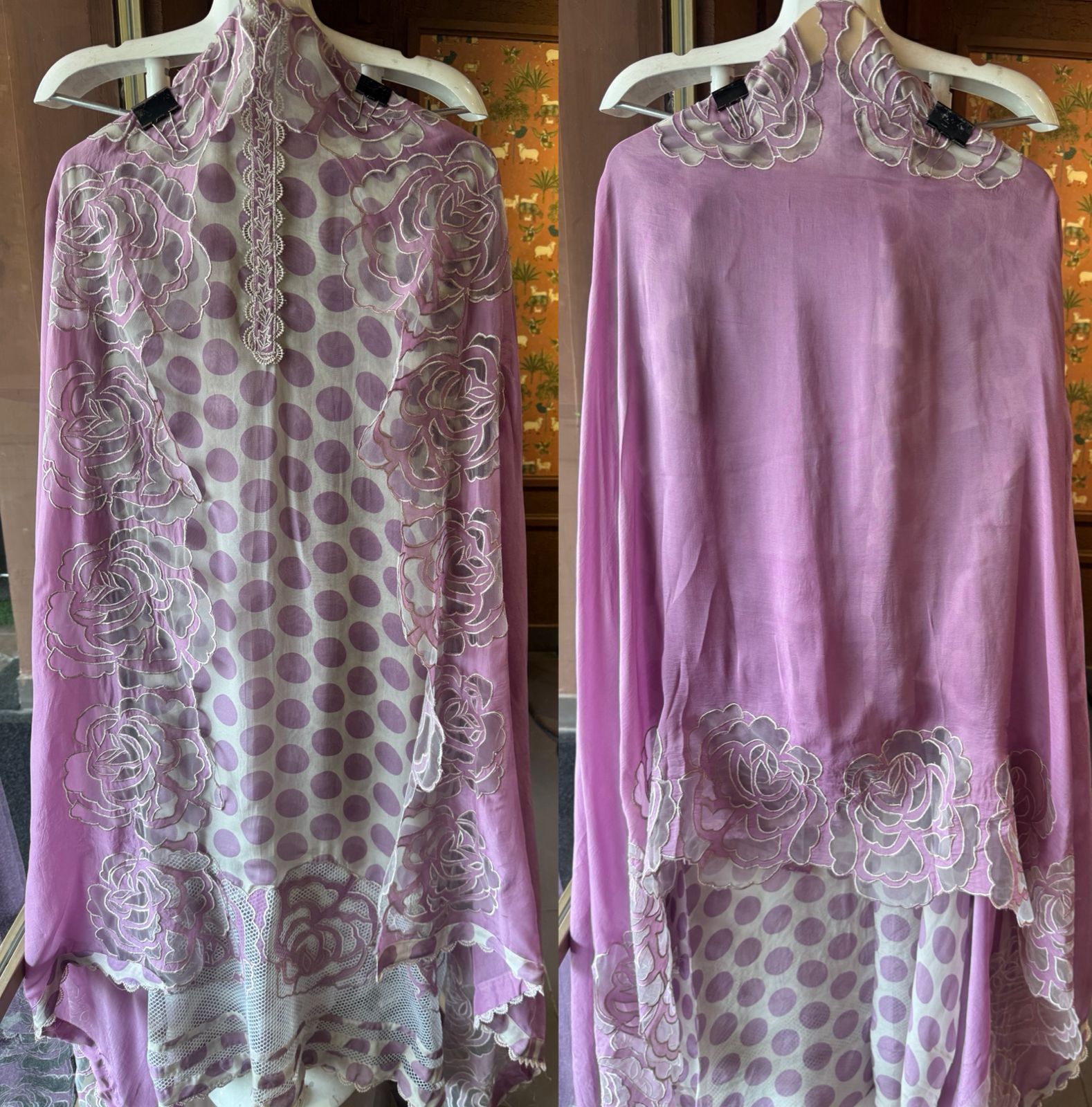 Soft organza Unstitched shirt