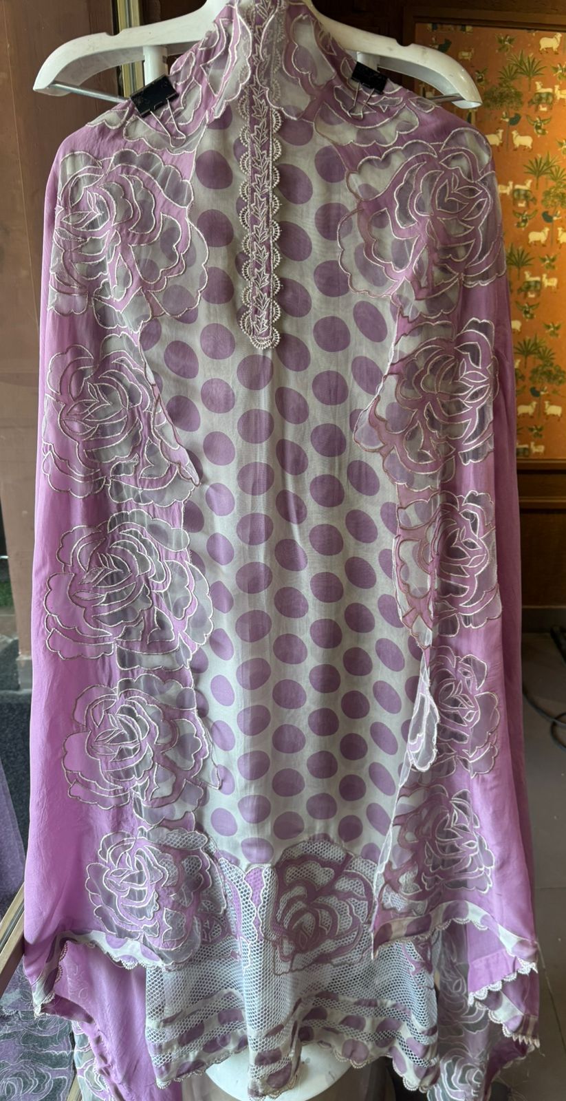 Soft organza Unstitched shirt