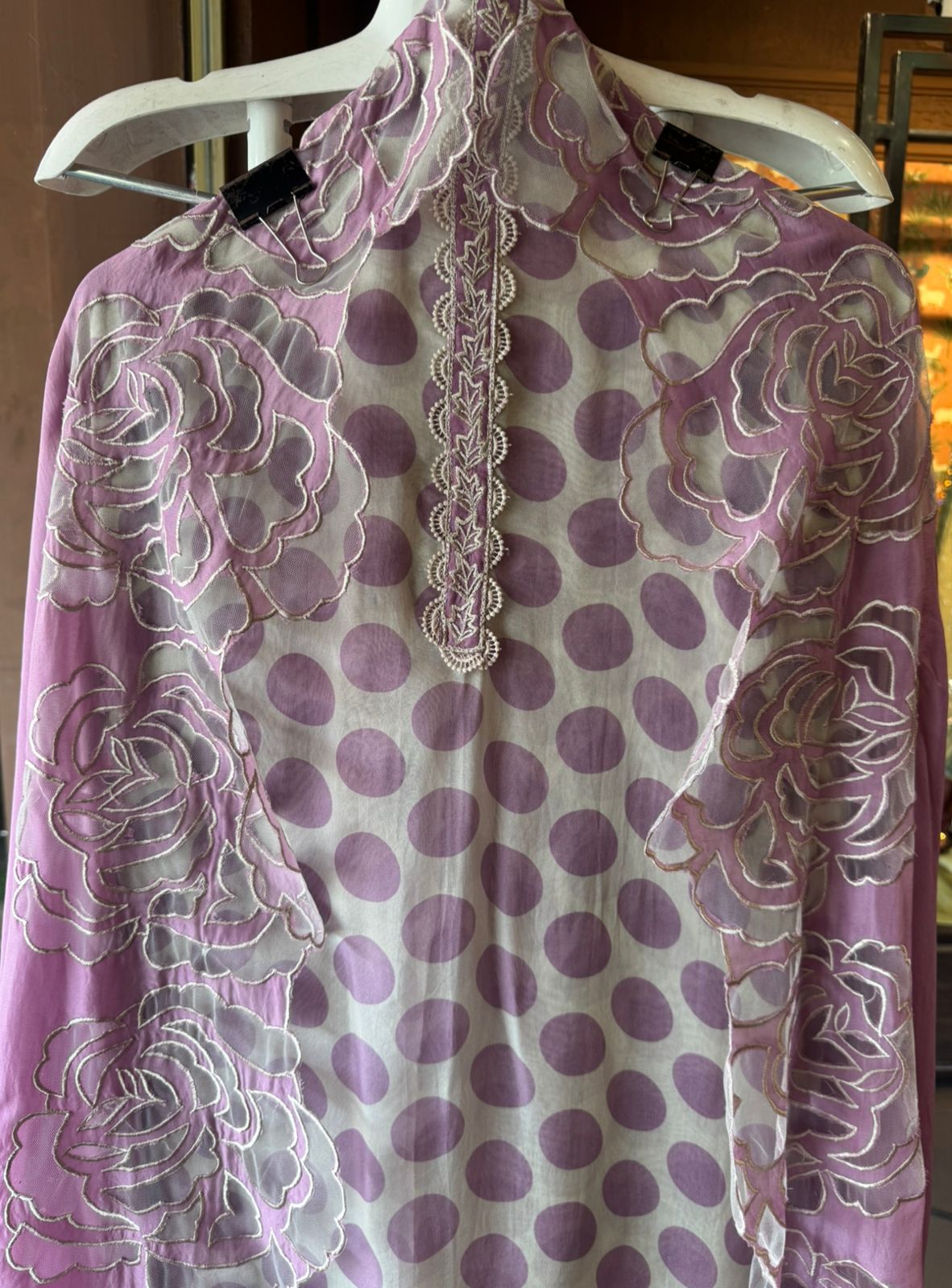 Soft organza Unstitched shirt