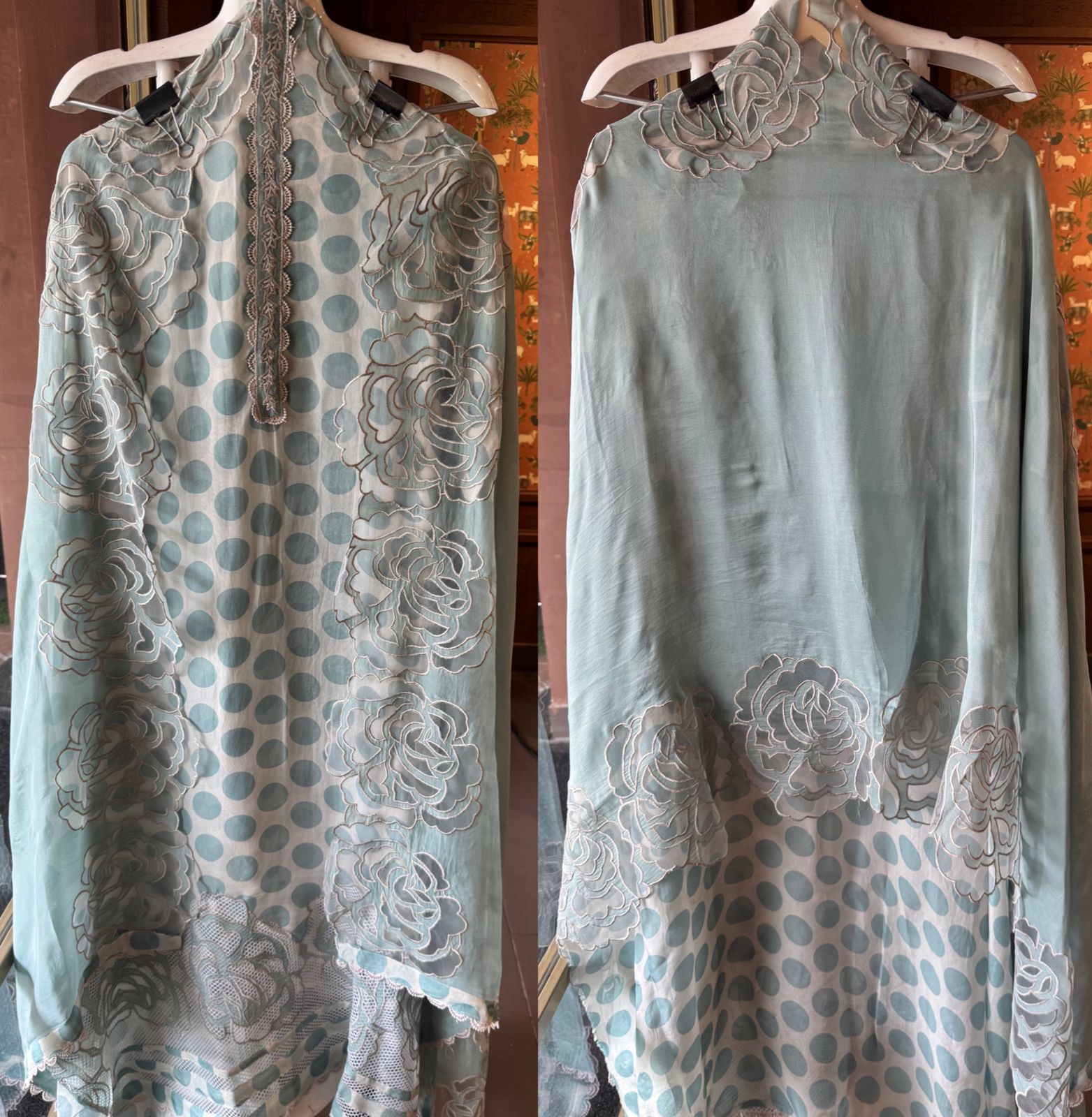 Soft organza Unstitched shirt