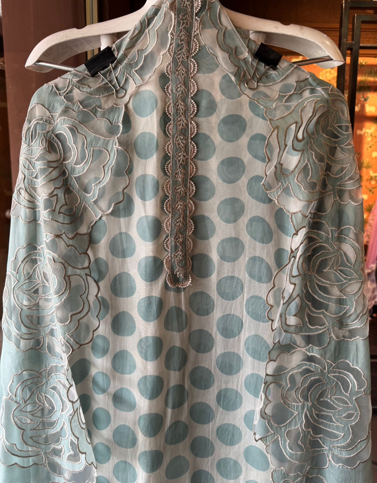 Soft organza Unstitched shirt