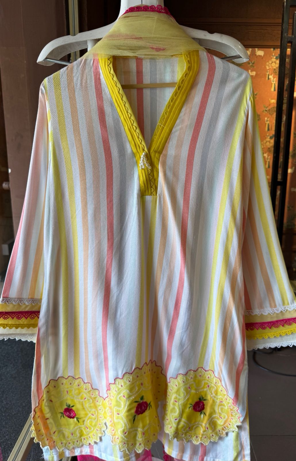 Soft Mul cotton Multi coloured stripes Shirt