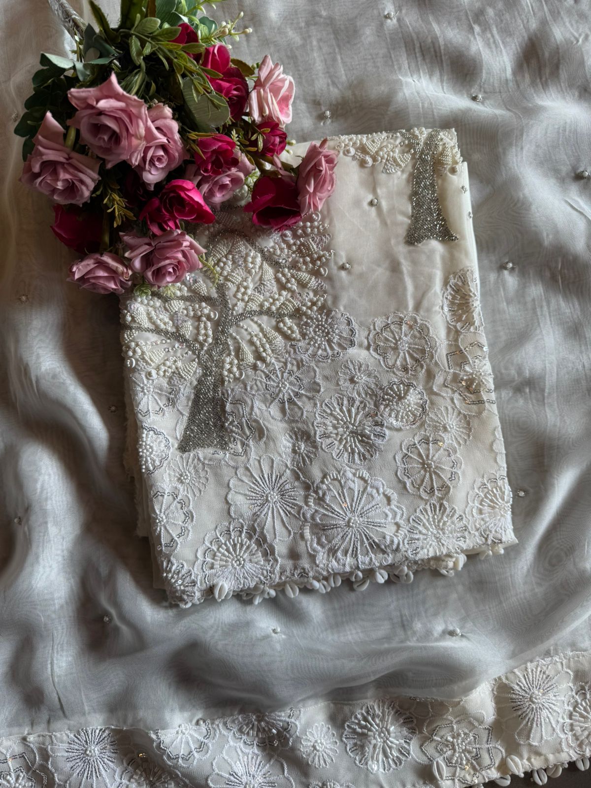 Soft Organza Unstitched Suit