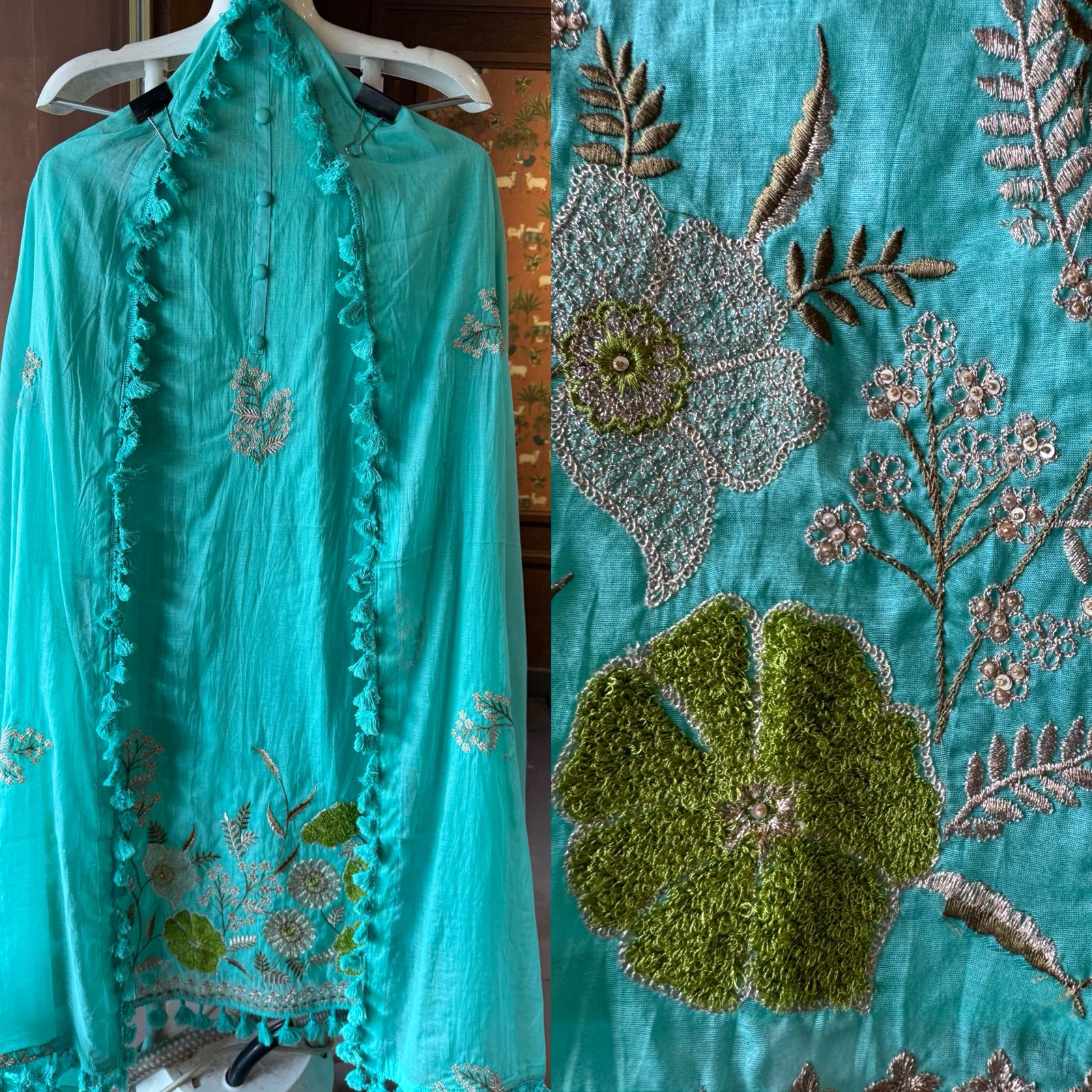 Mul cotton unstitched shirt