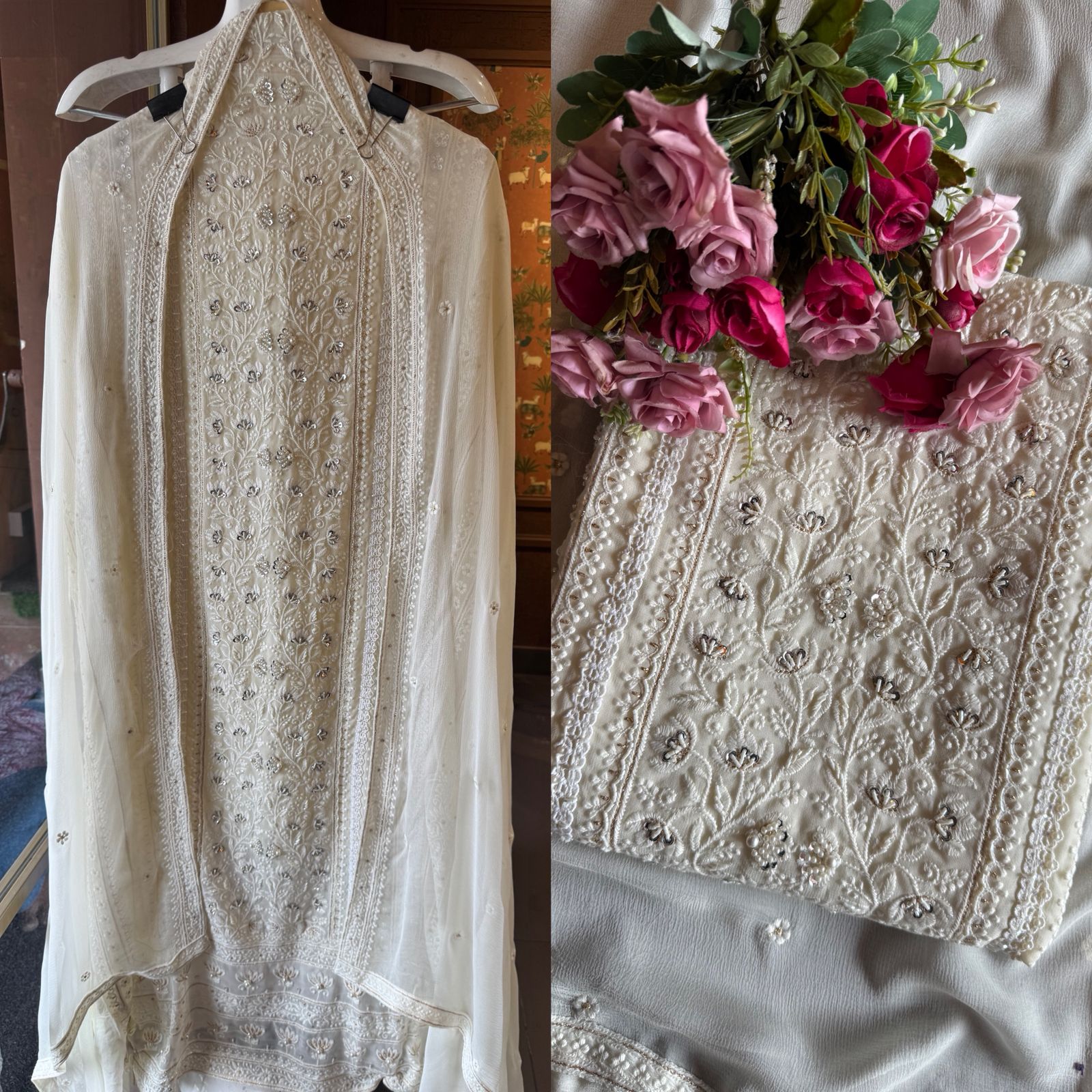 Pure Georgette Unstitched shirt