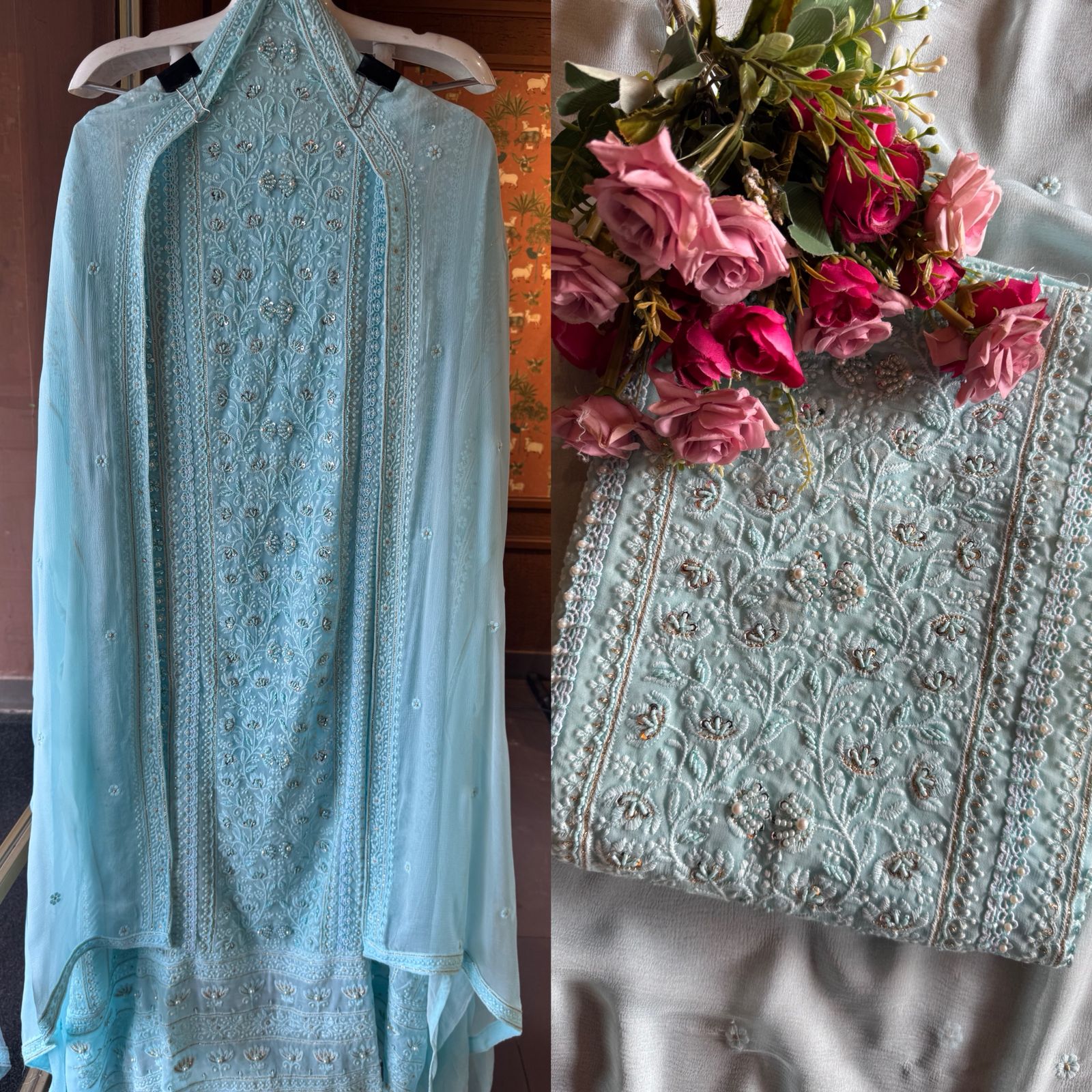 Pure Georgette Unstitched shirt