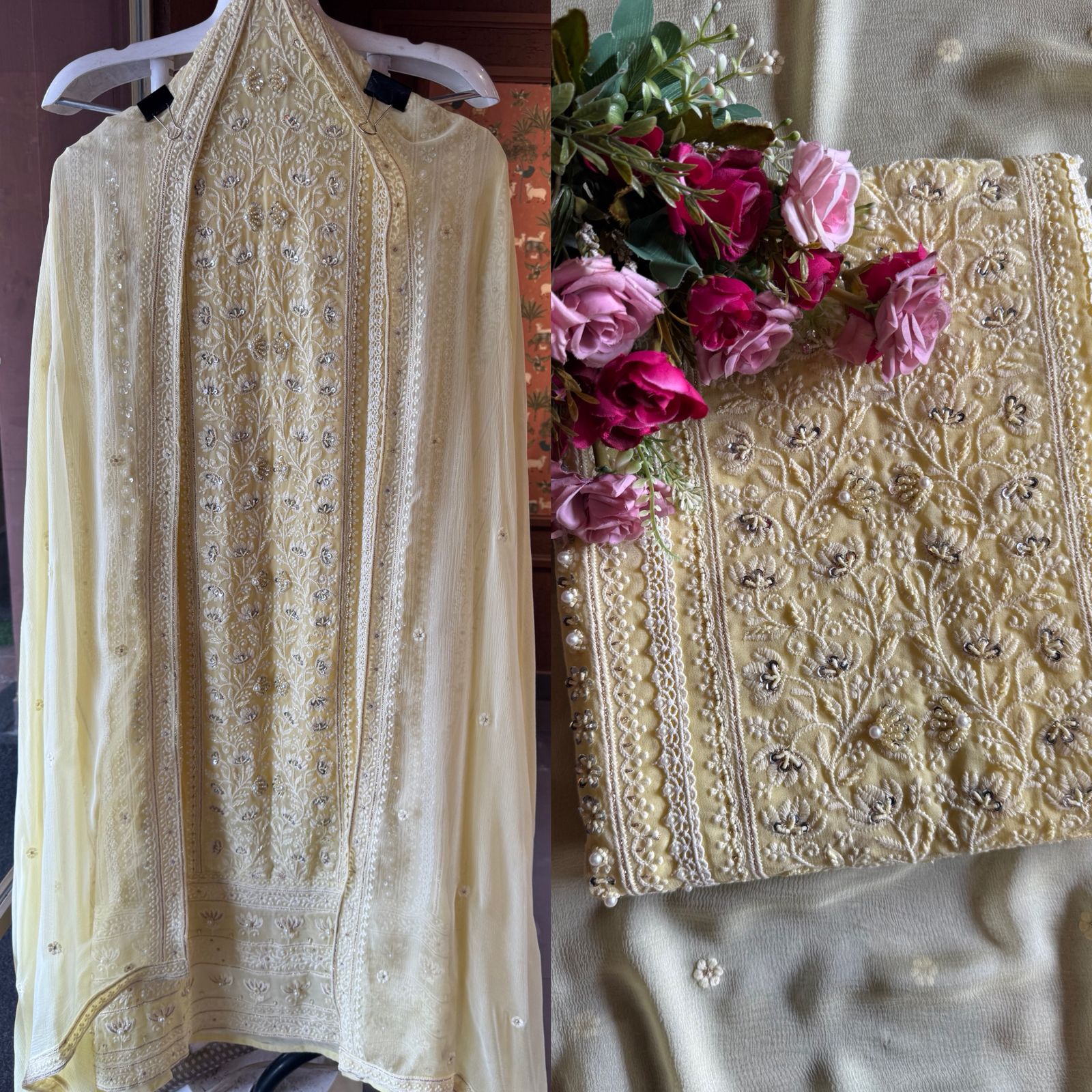 Pure Georgette Unstitched shirt