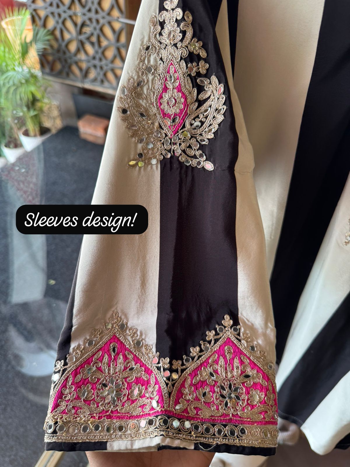 Pure crepe Black and white striped