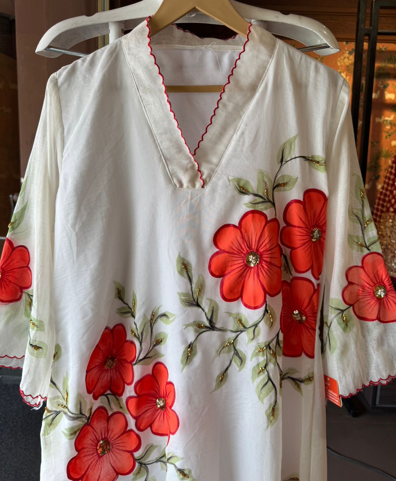 Soft Mul Mul cotton chanderi stitched