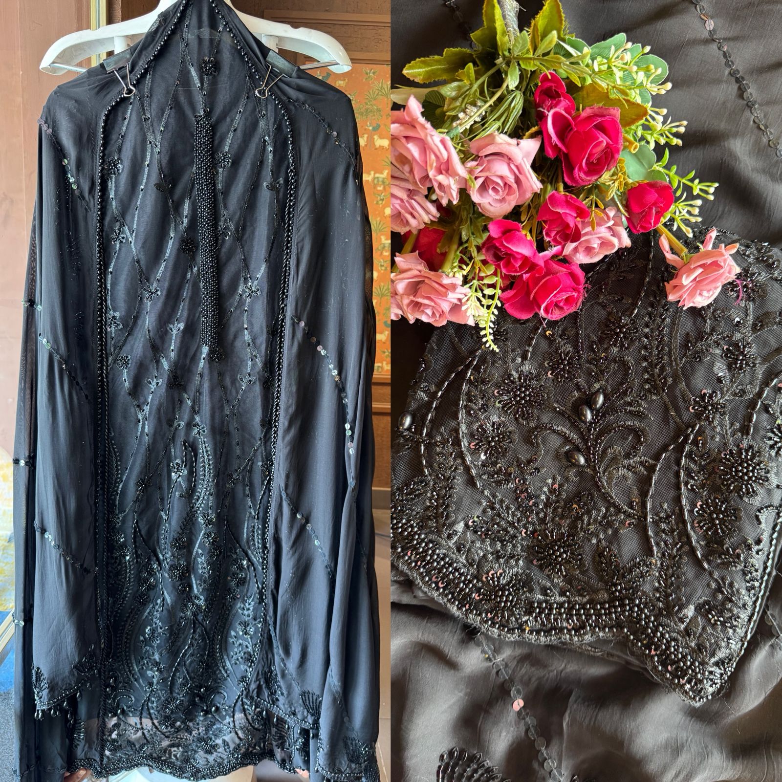 Organza unstitched Designer Pakistani Suit