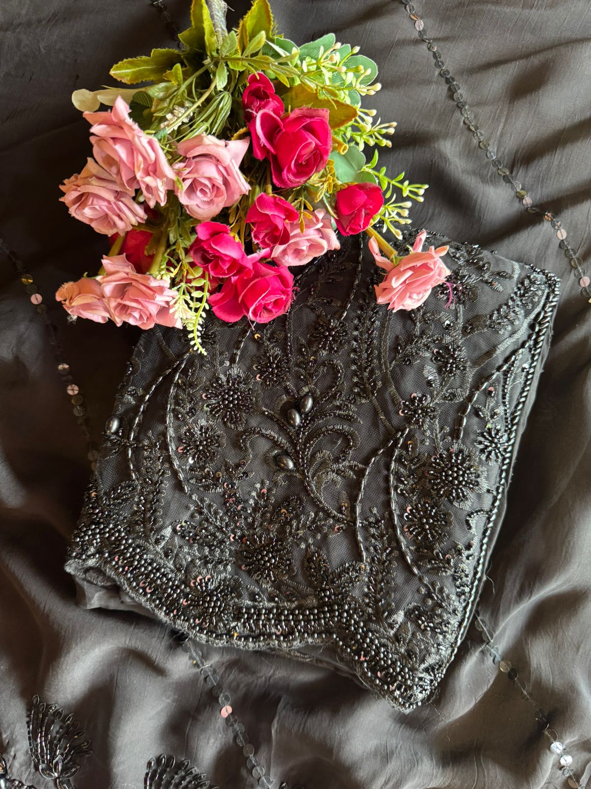 Organza unstitched Designer Pakistani Suit