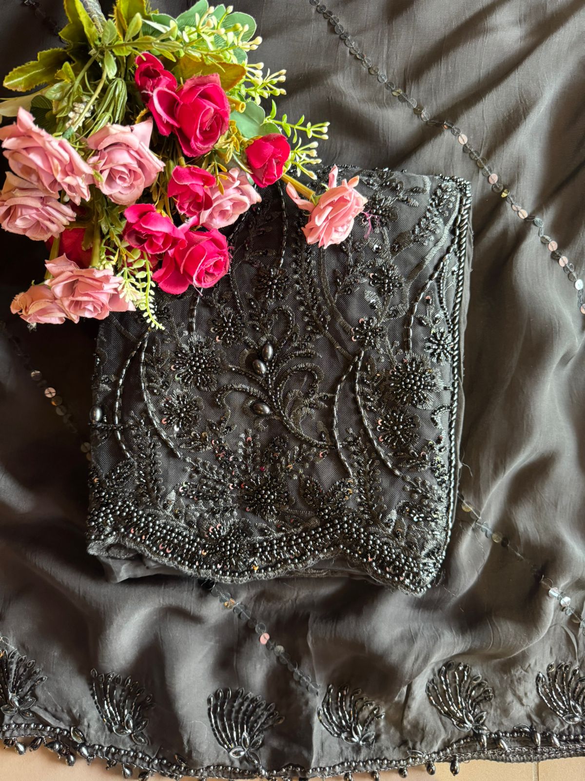 Organza unstitched Designer Pakistani Suit