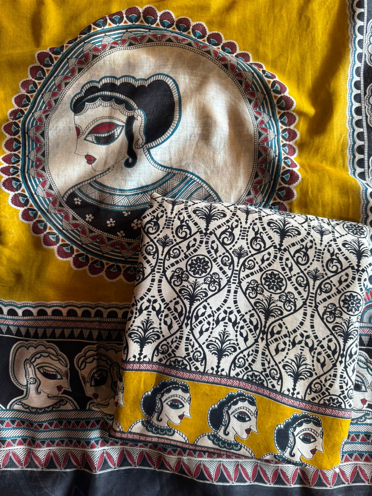 Premium Maheshwari silk unstitched shirt