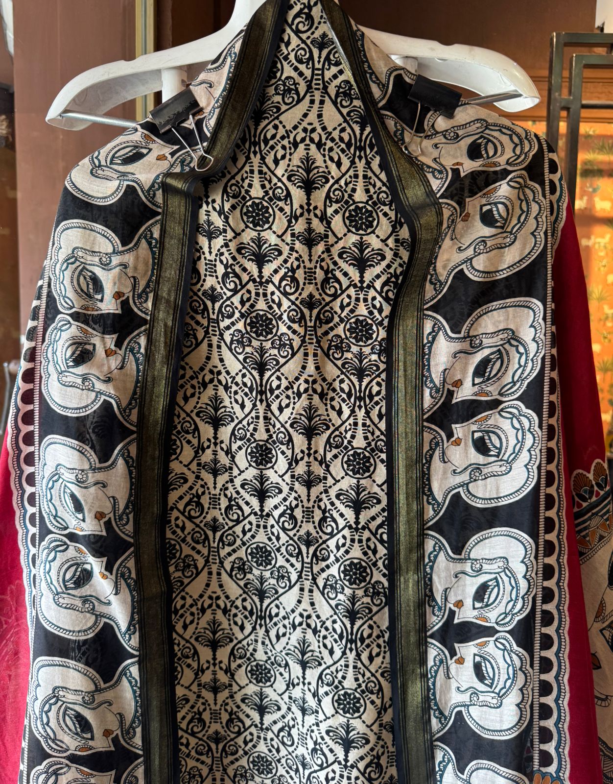 Premium Maheshwari silk unstitched shirt