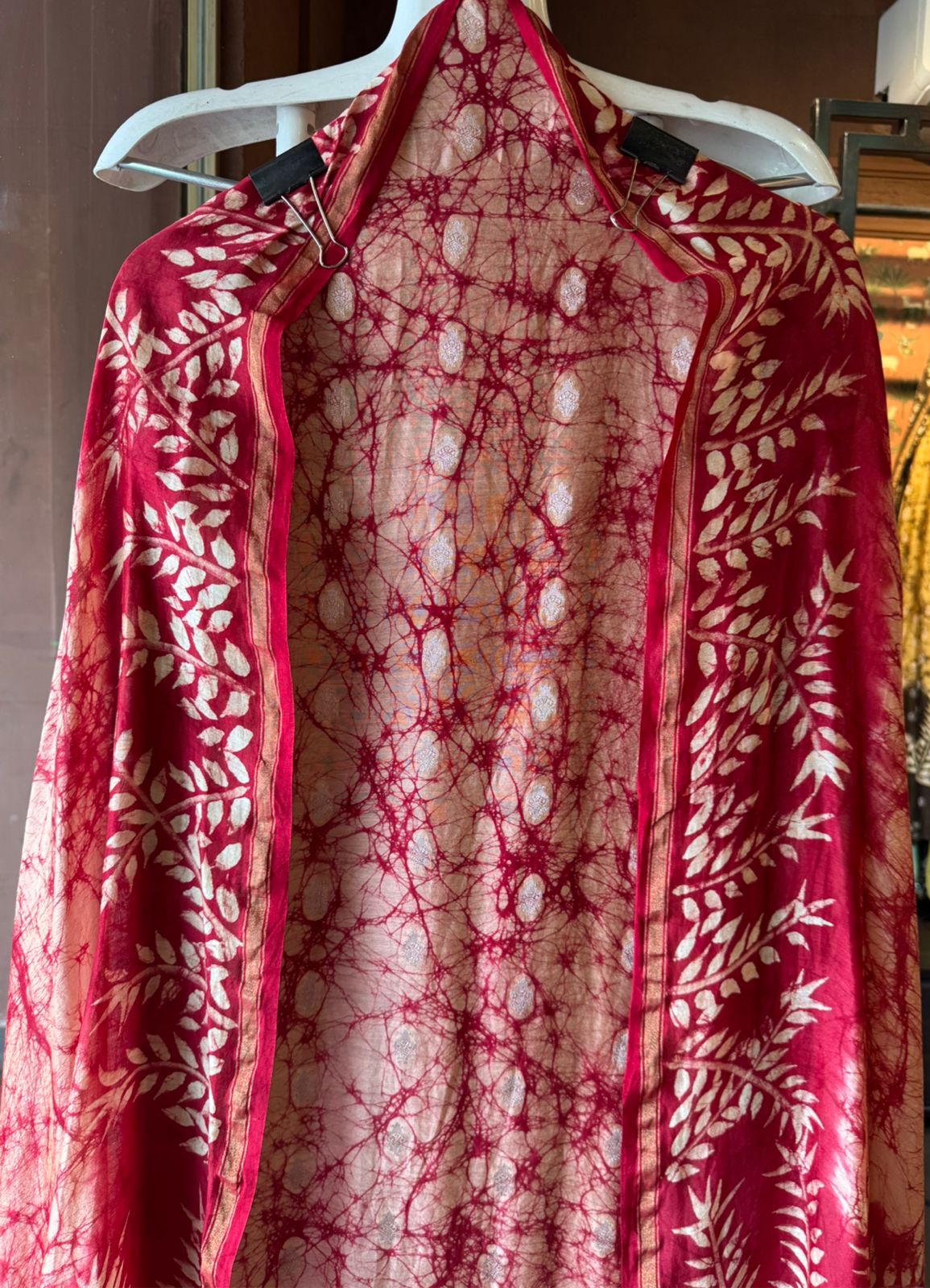 Premium Maheshwari silk unstitched shirt