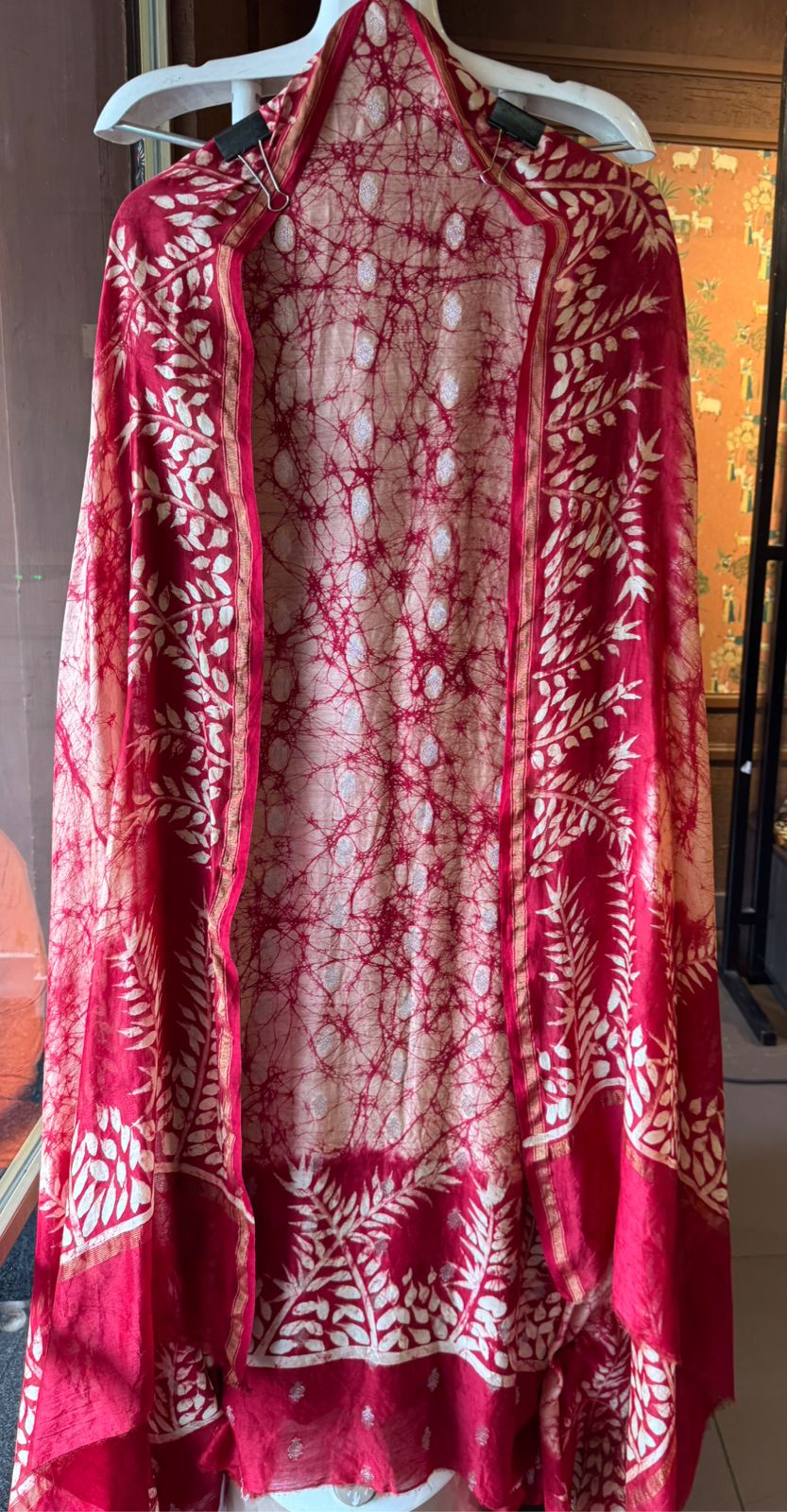 Premium Maheshwari silk unstitched shirt