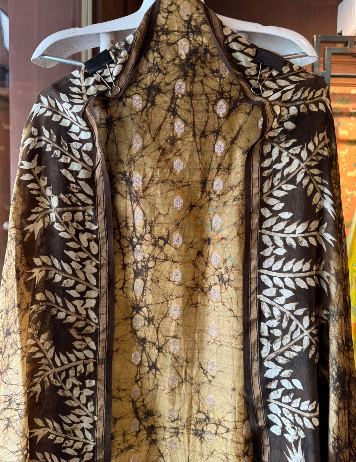 Premium Maheshwari silk unstitched shirt