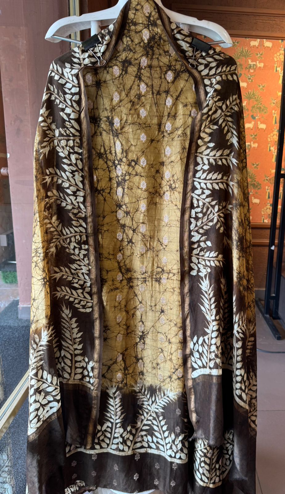 Premium Maheshwari silk unstitched shirt