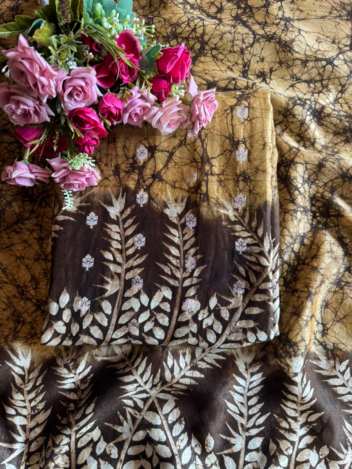 Premium Maheshwari silk unstitched shirt