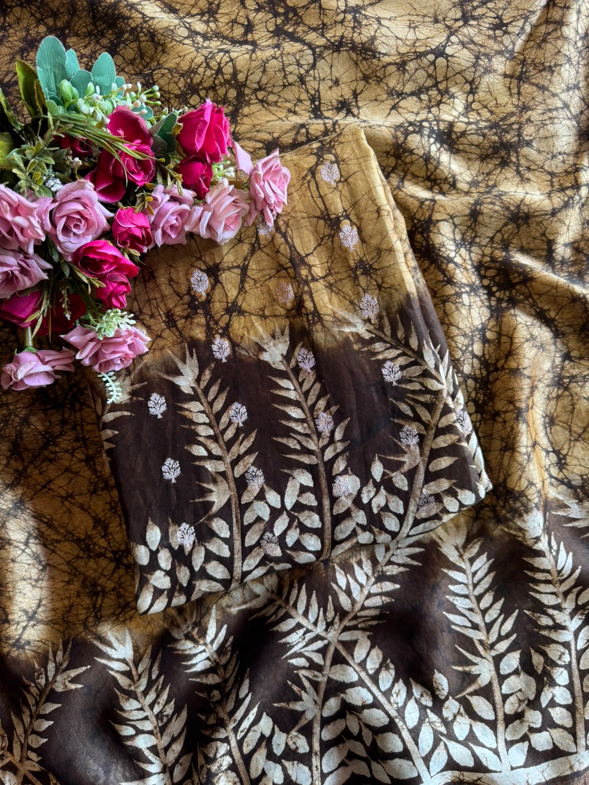 Premium Maheshwari silk unstitched shirt