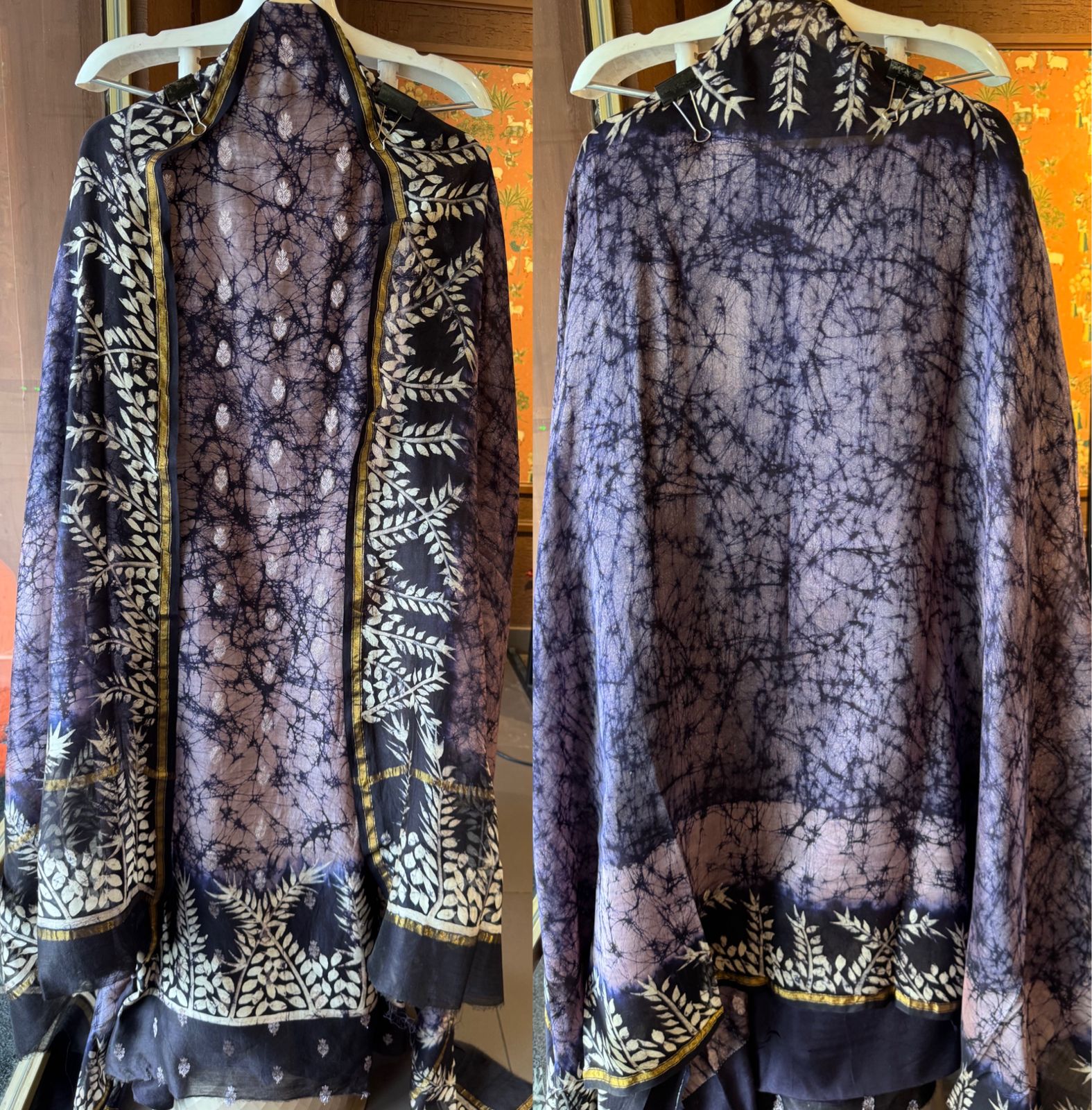 Premium Maheshwari silk unstitched shirt