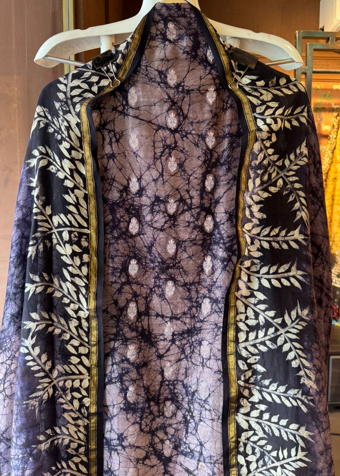 Premium Maheshwari silk unstitched shirt