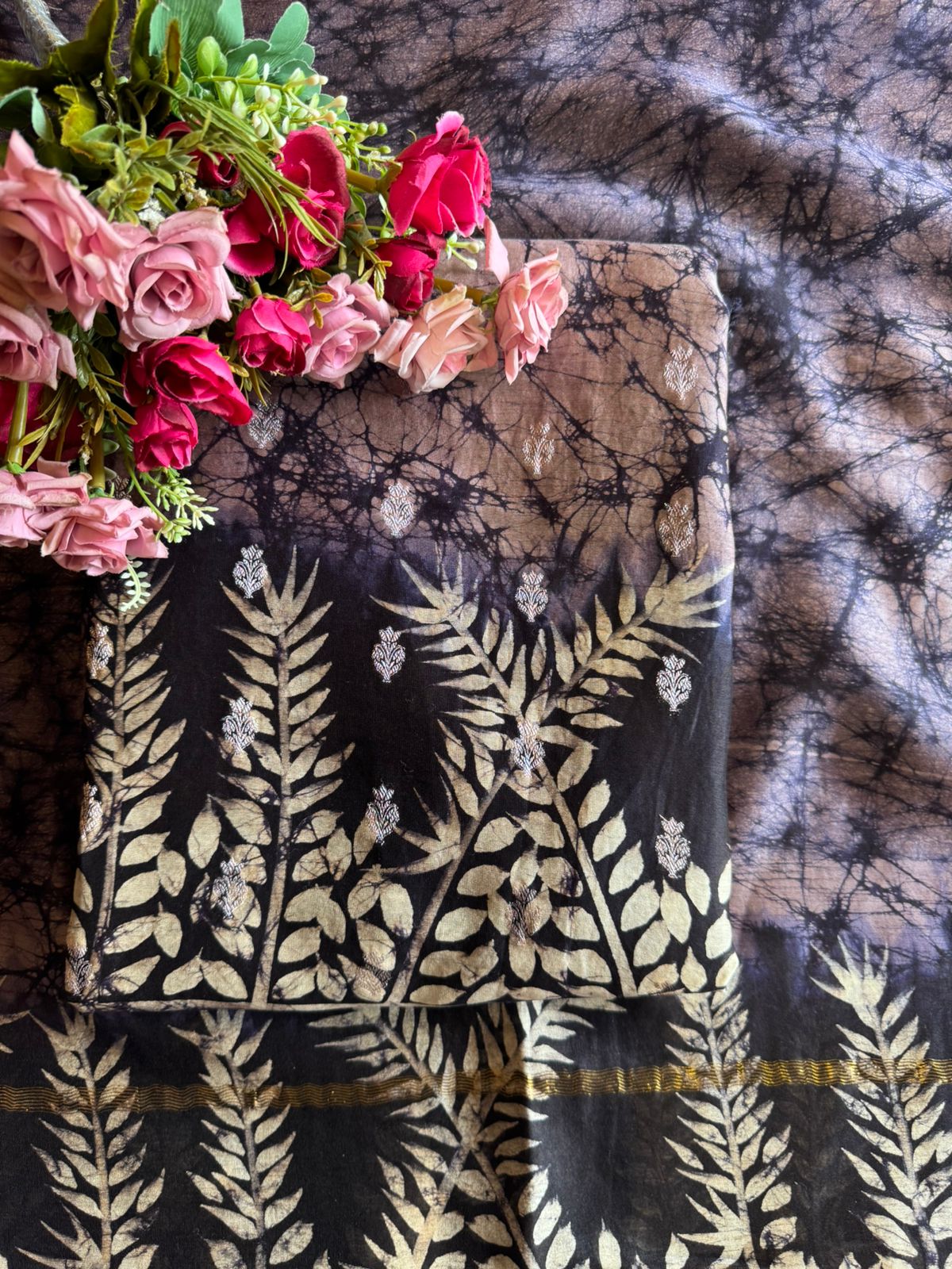 Premium Maheshwari silk unstitched shirt