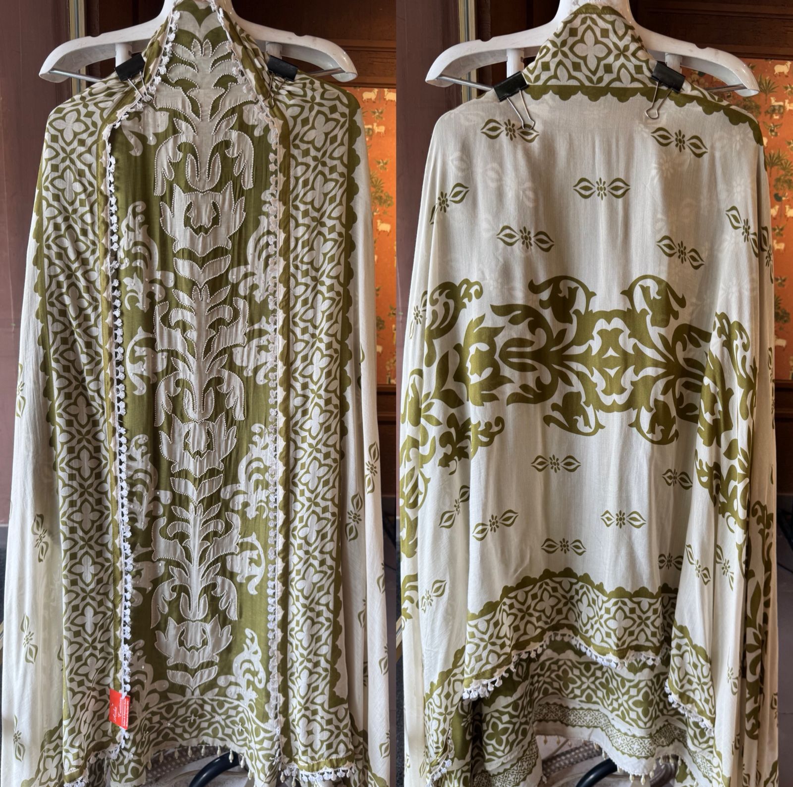 Pure Muslin  digital printed Shirts front and back