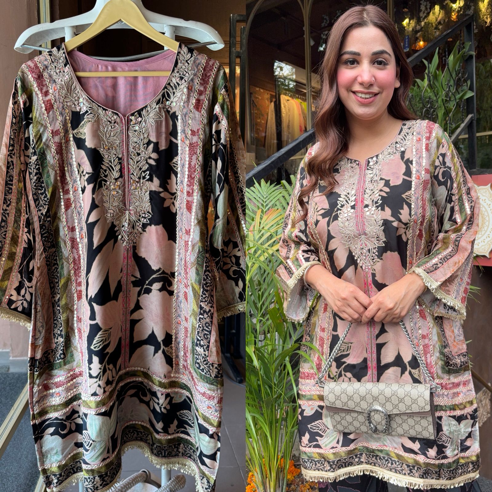 Pure crepe digital printed Coord set