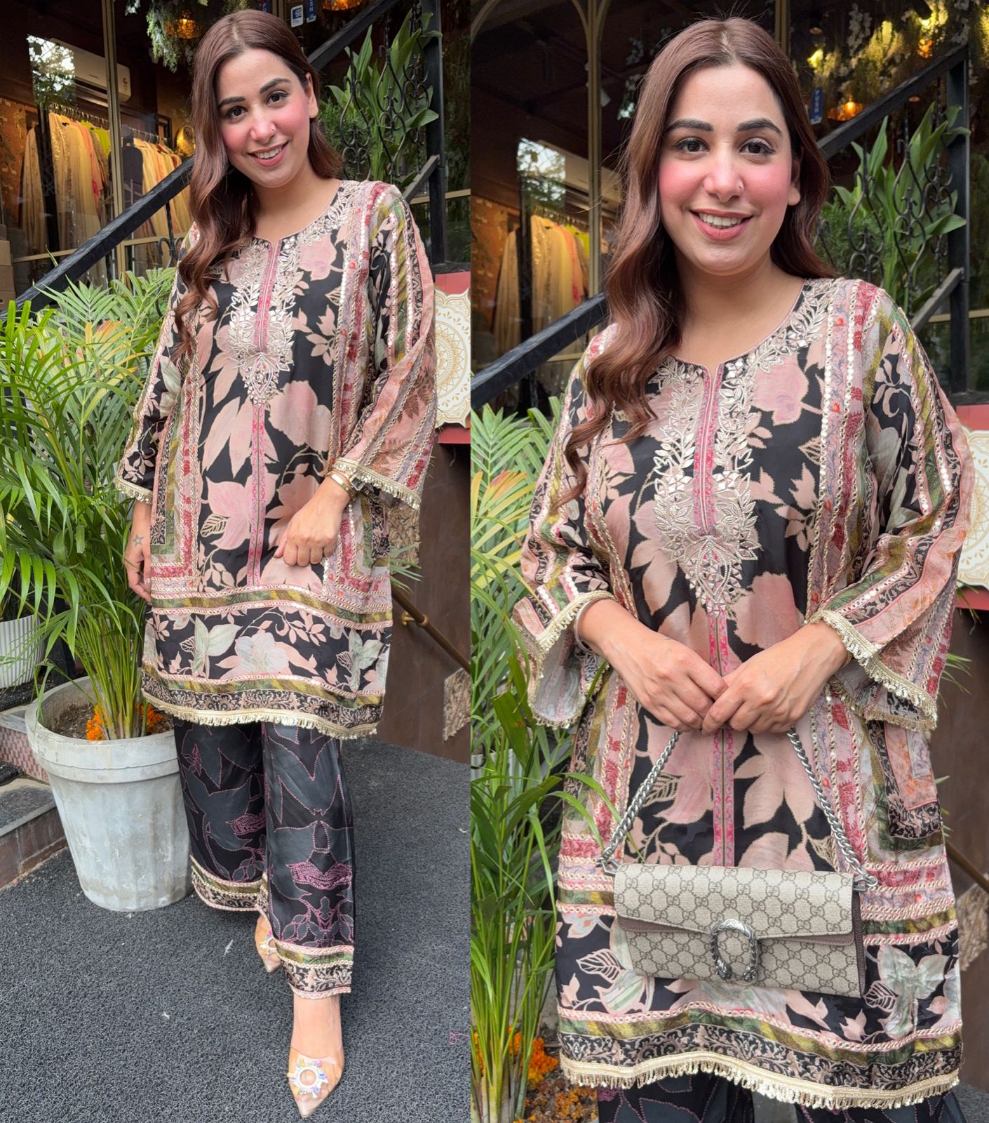 Pure crepe digital printed Coord set