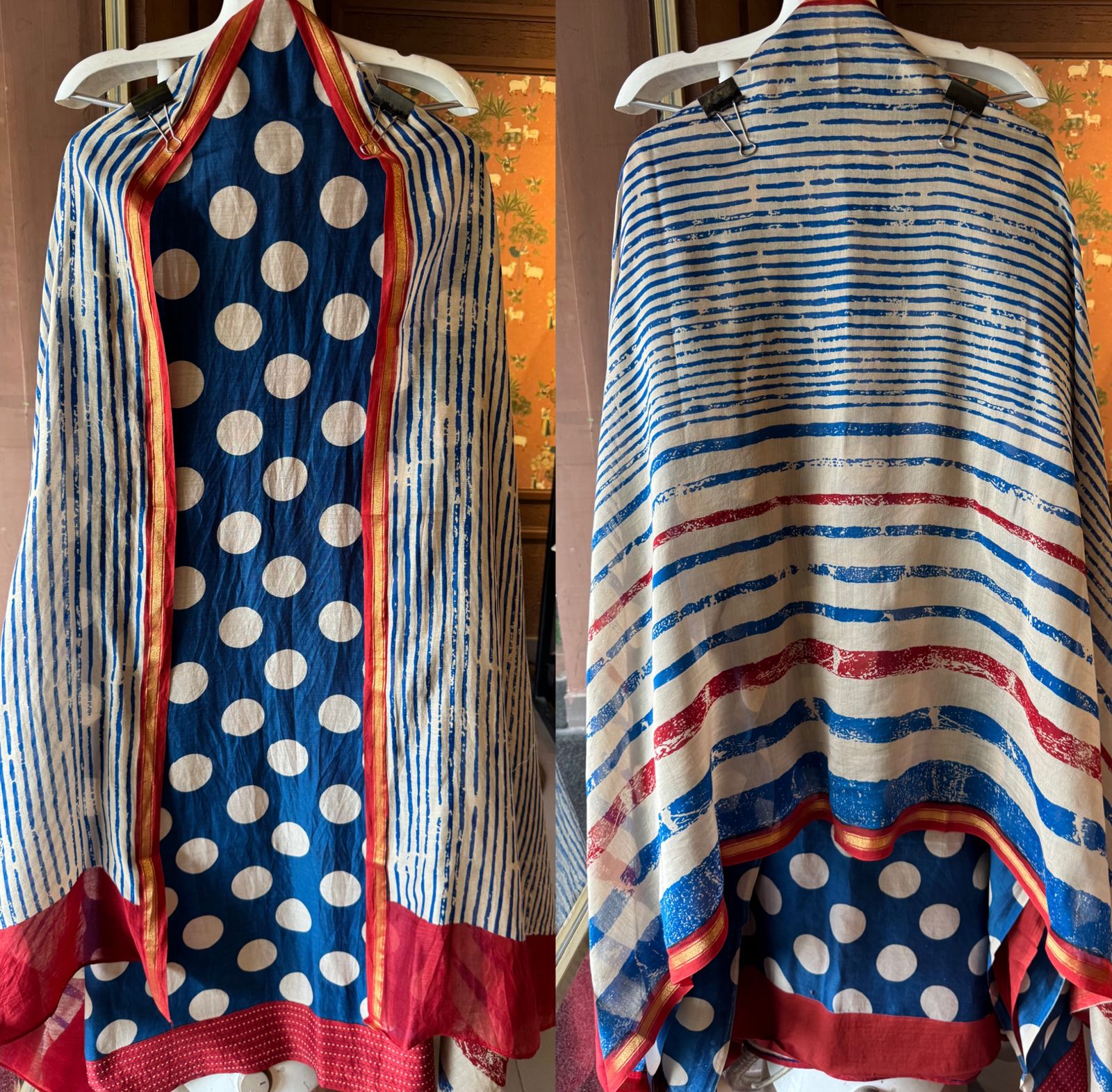 Premium Maheshwari silk unstitched shirt