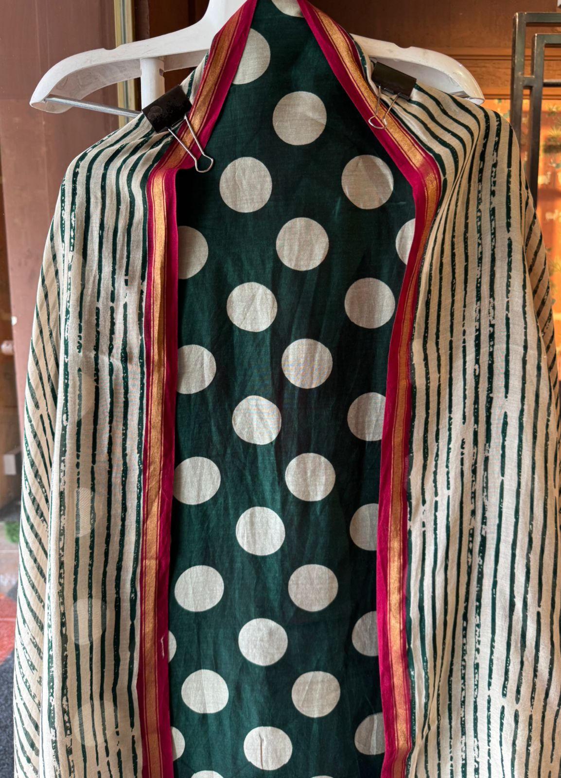 Premium Maheshwari silk unstitched shirt