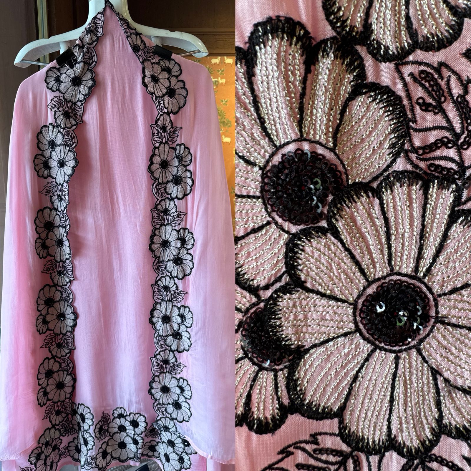 Soft organza Unstitched shirt