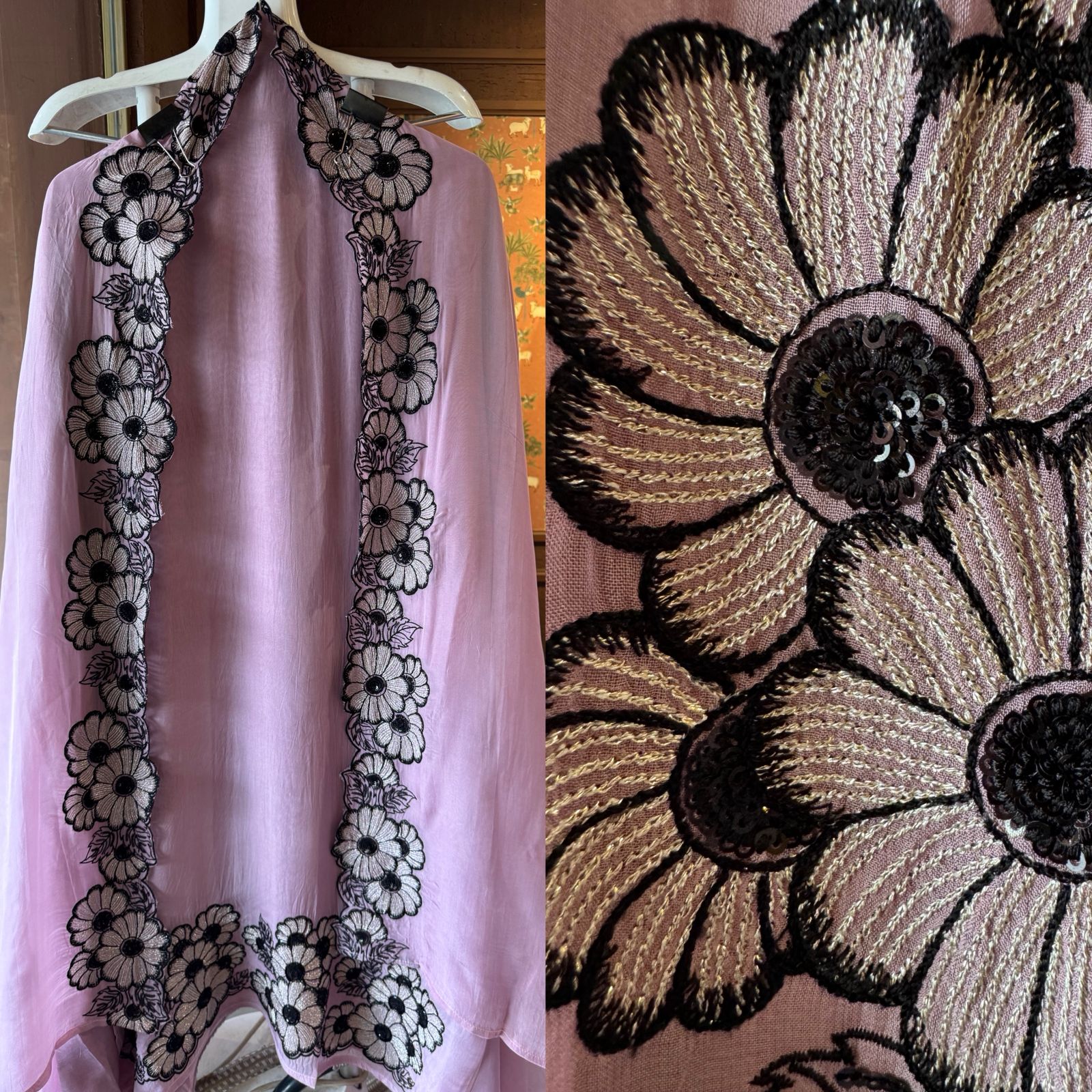 Soft organza Unstitched shirt