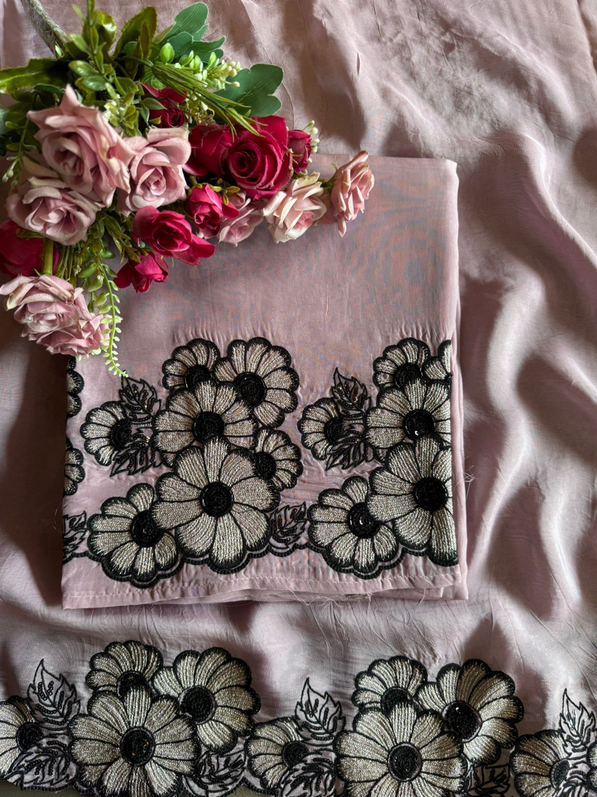 Soft organza Unstitched shirt