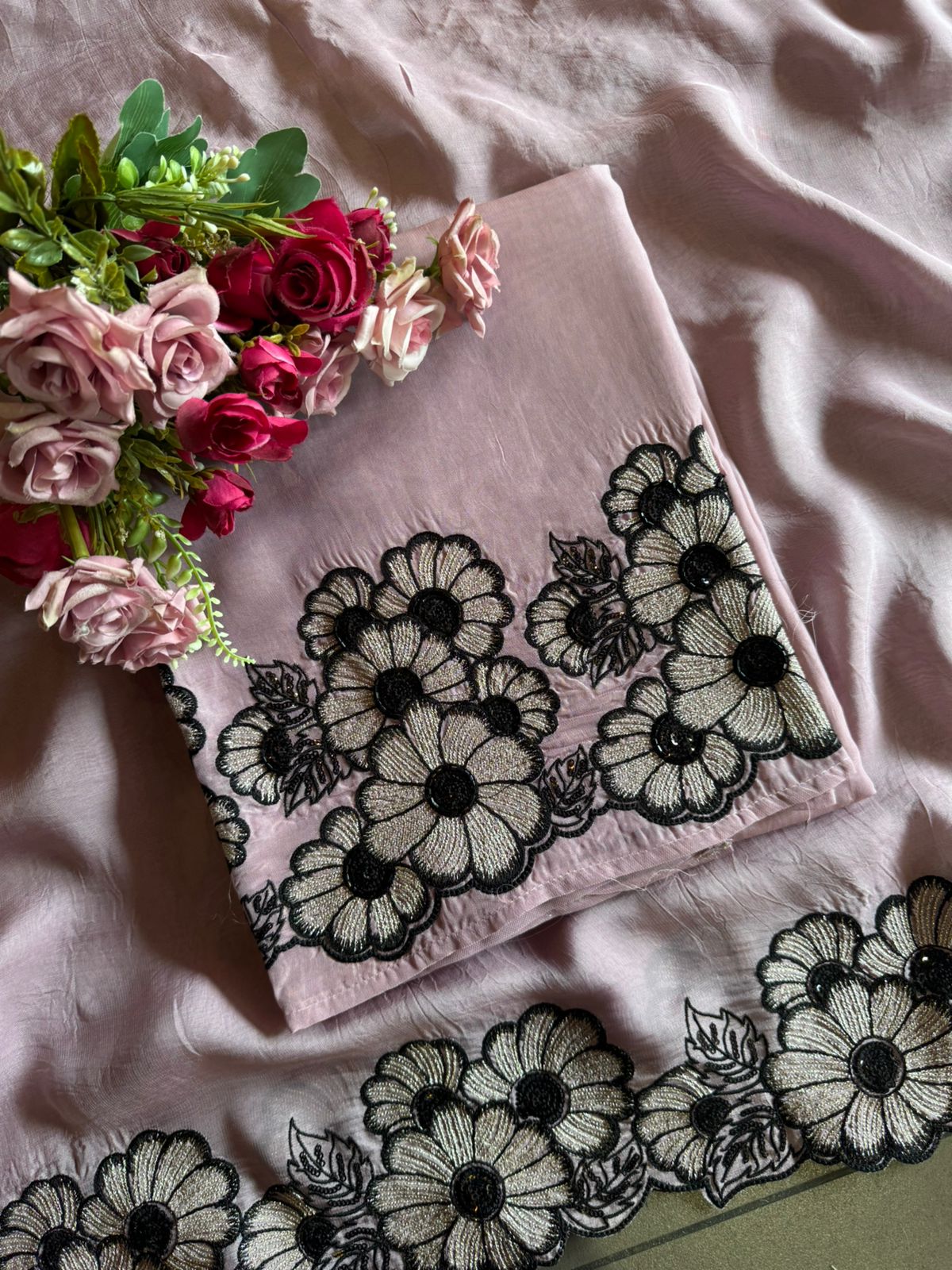 Soft organza Unstitched shirt