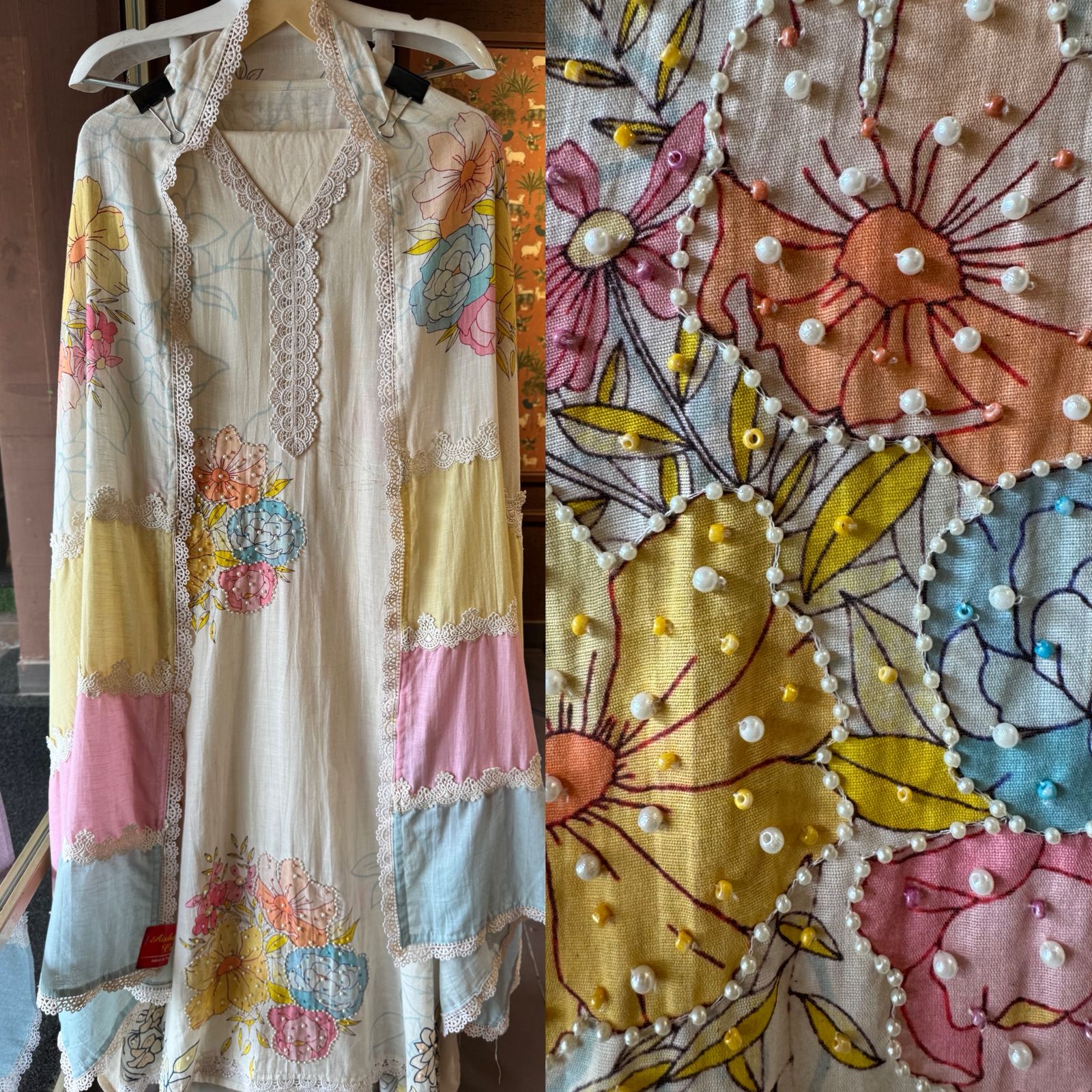 Pure handloom unstitched cotton Suit