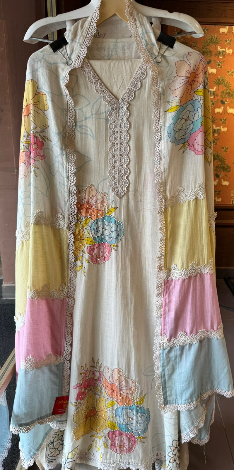 Pure handloom unstitched cotton Suit