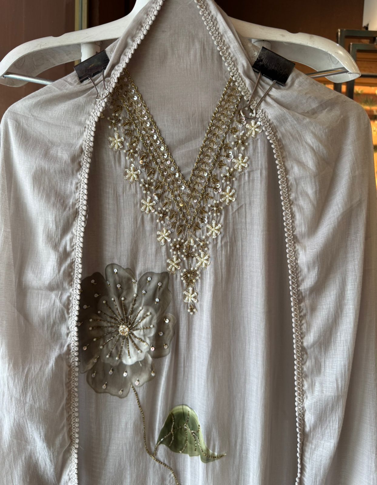 Soft Mul chanderi Unstitched suit