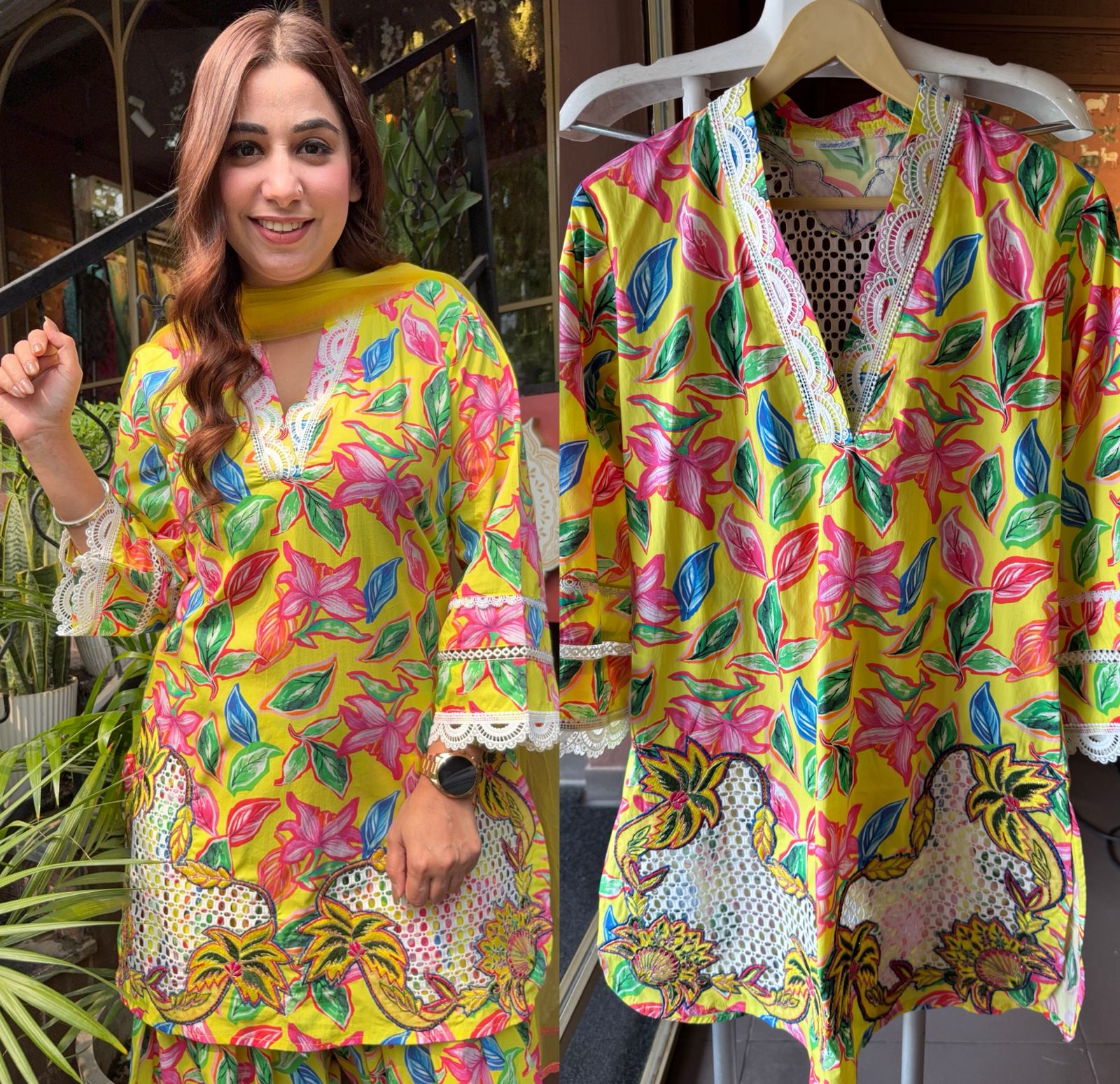 Pure Cotton digital printed Stitched Set