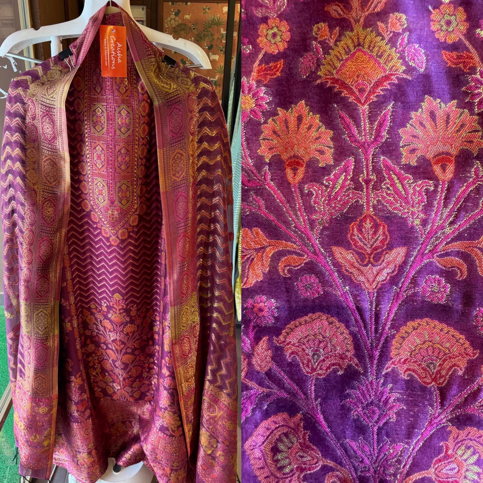 Pure jamdaani cotton Silk Suit