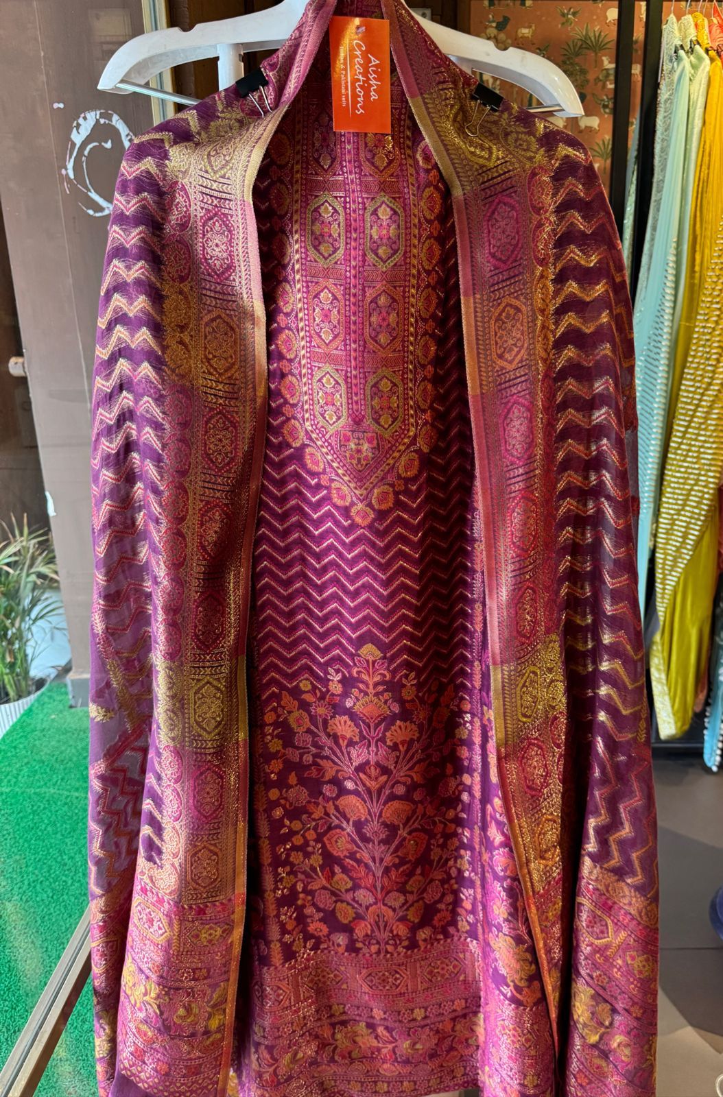 Pure jamdaani cotton Silk Suit