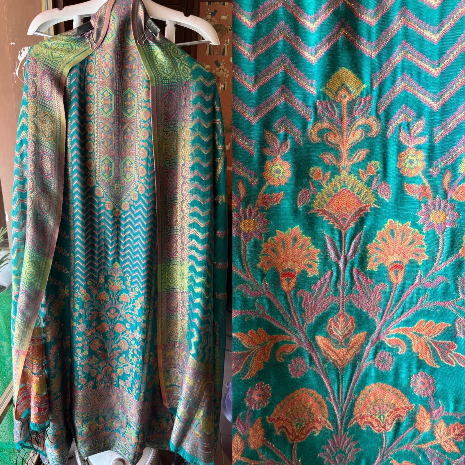 Pure jamdaani cotton Silk Suit