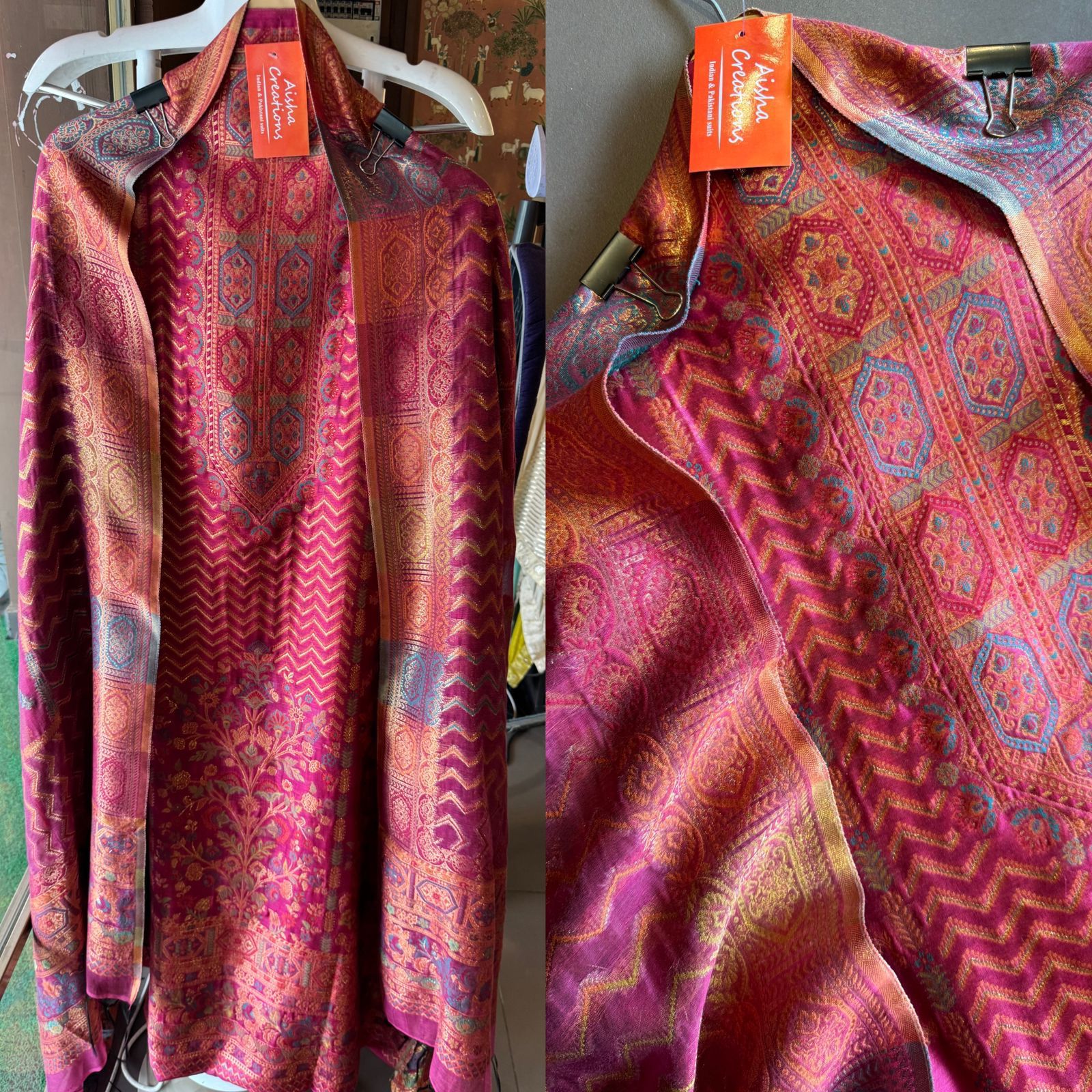 Pure jamdaani cotton Silk Suit