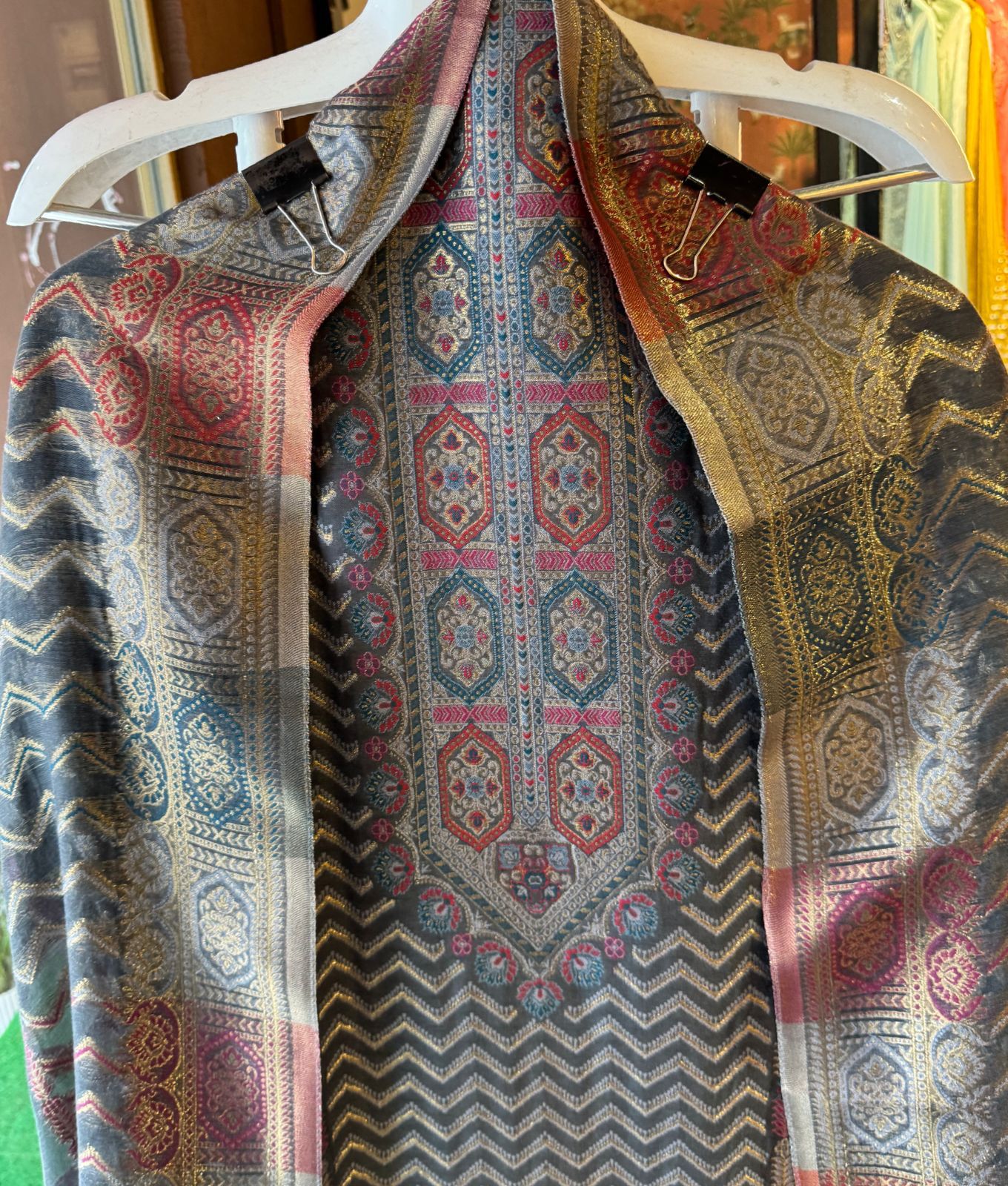 Pure jamdaani cotton Silk Suit