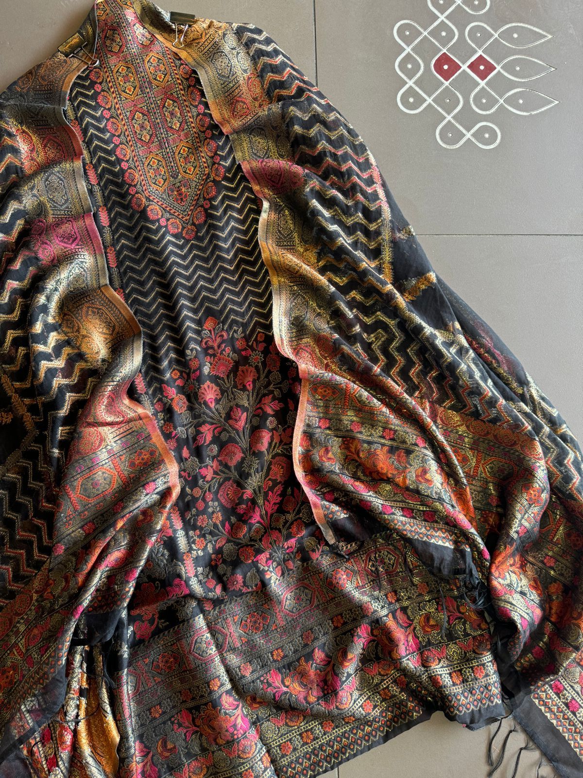 Pure jamdaani cotton Silk Suit