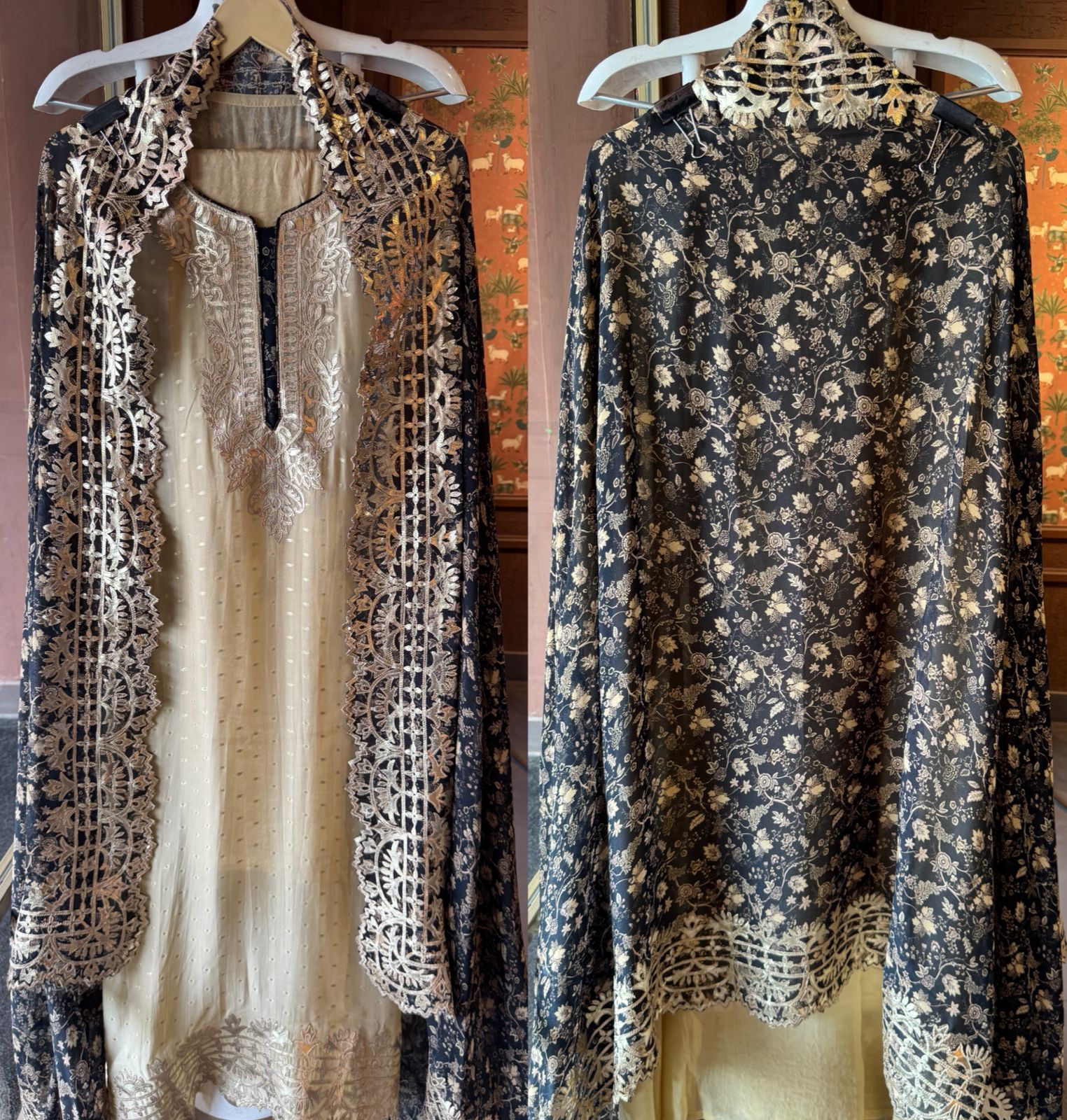 soft orgabza with bootiedaar shirt