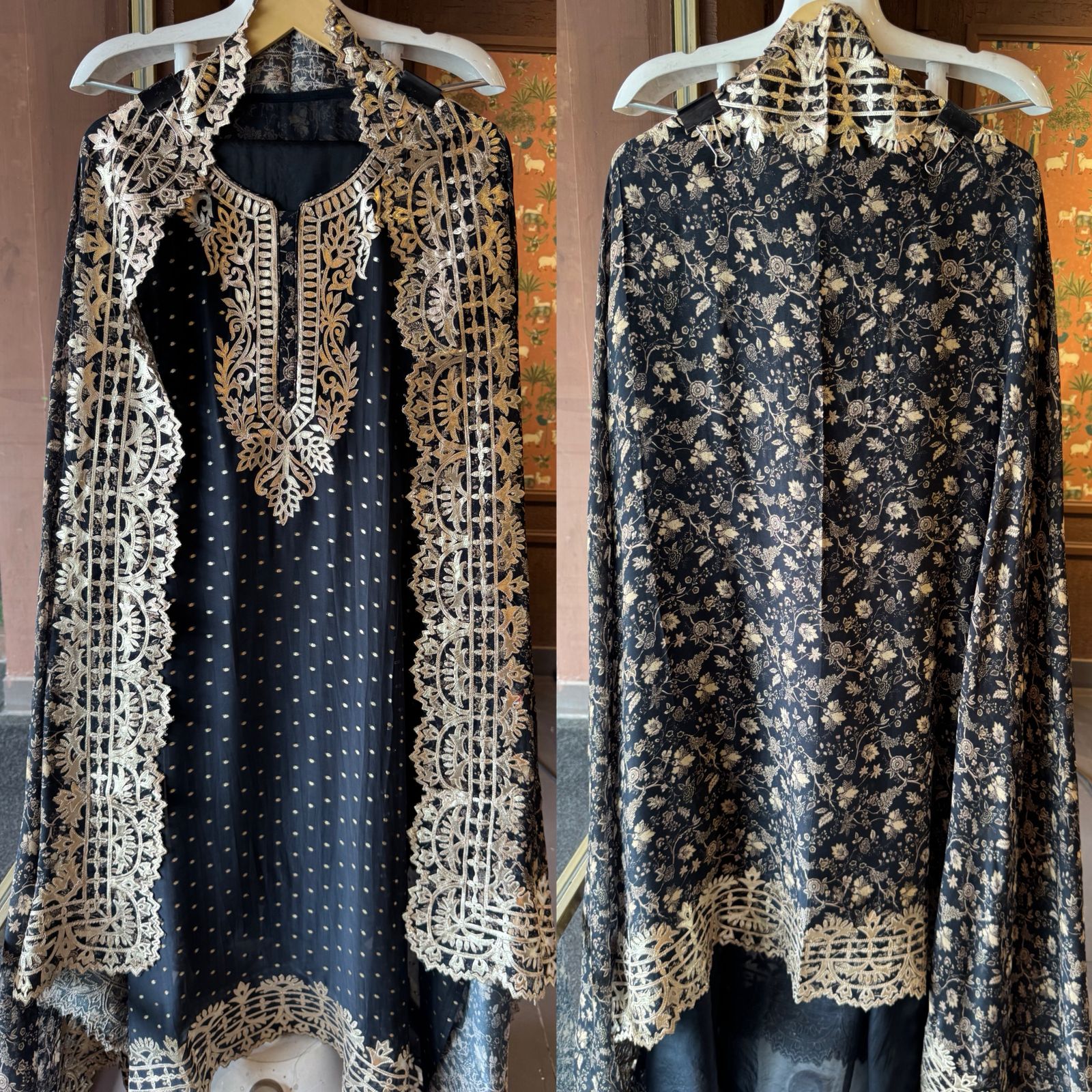 soft orgabza with bootiedaar shirt