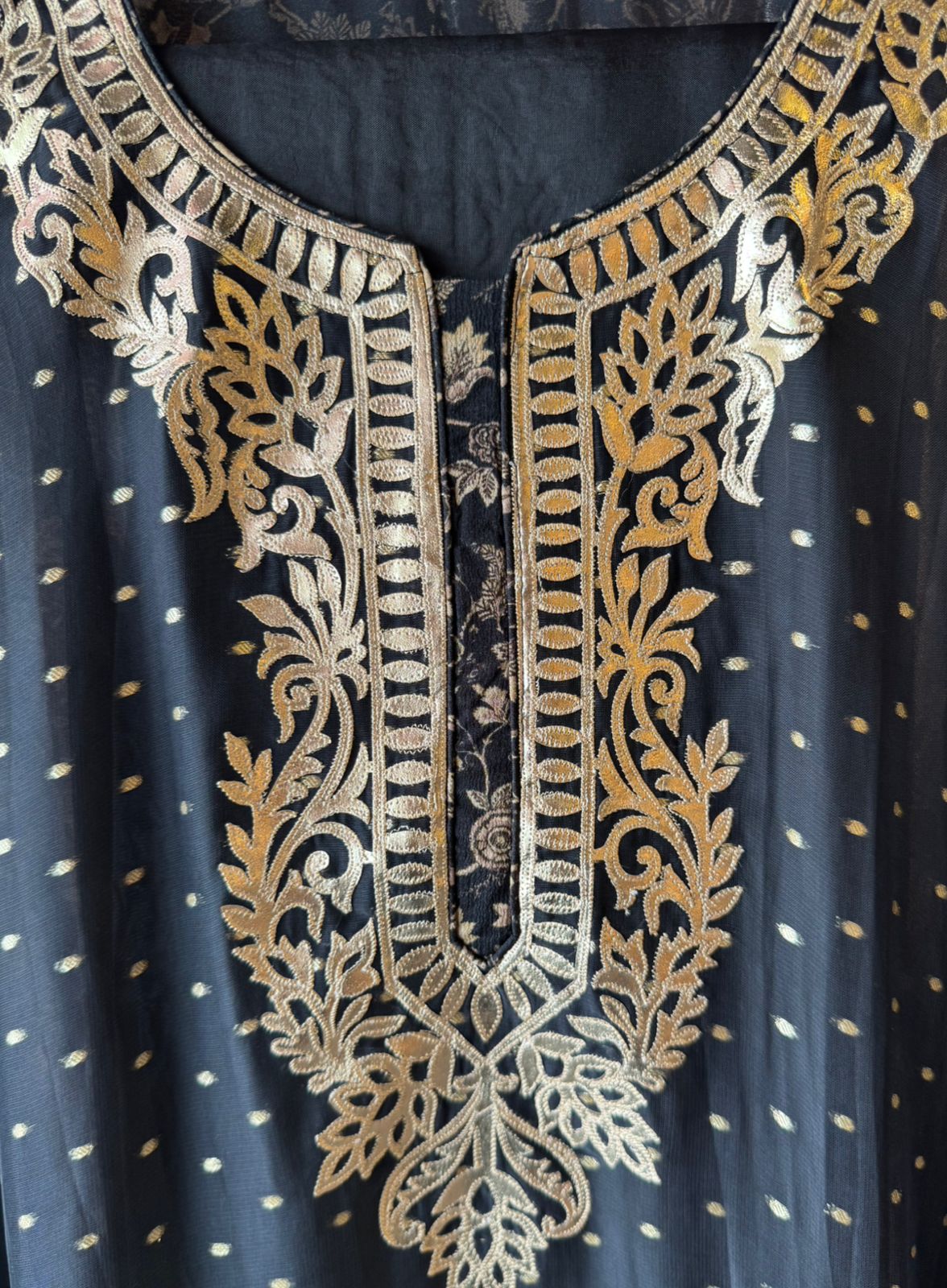 soft orgabza with bootiedaar shirt