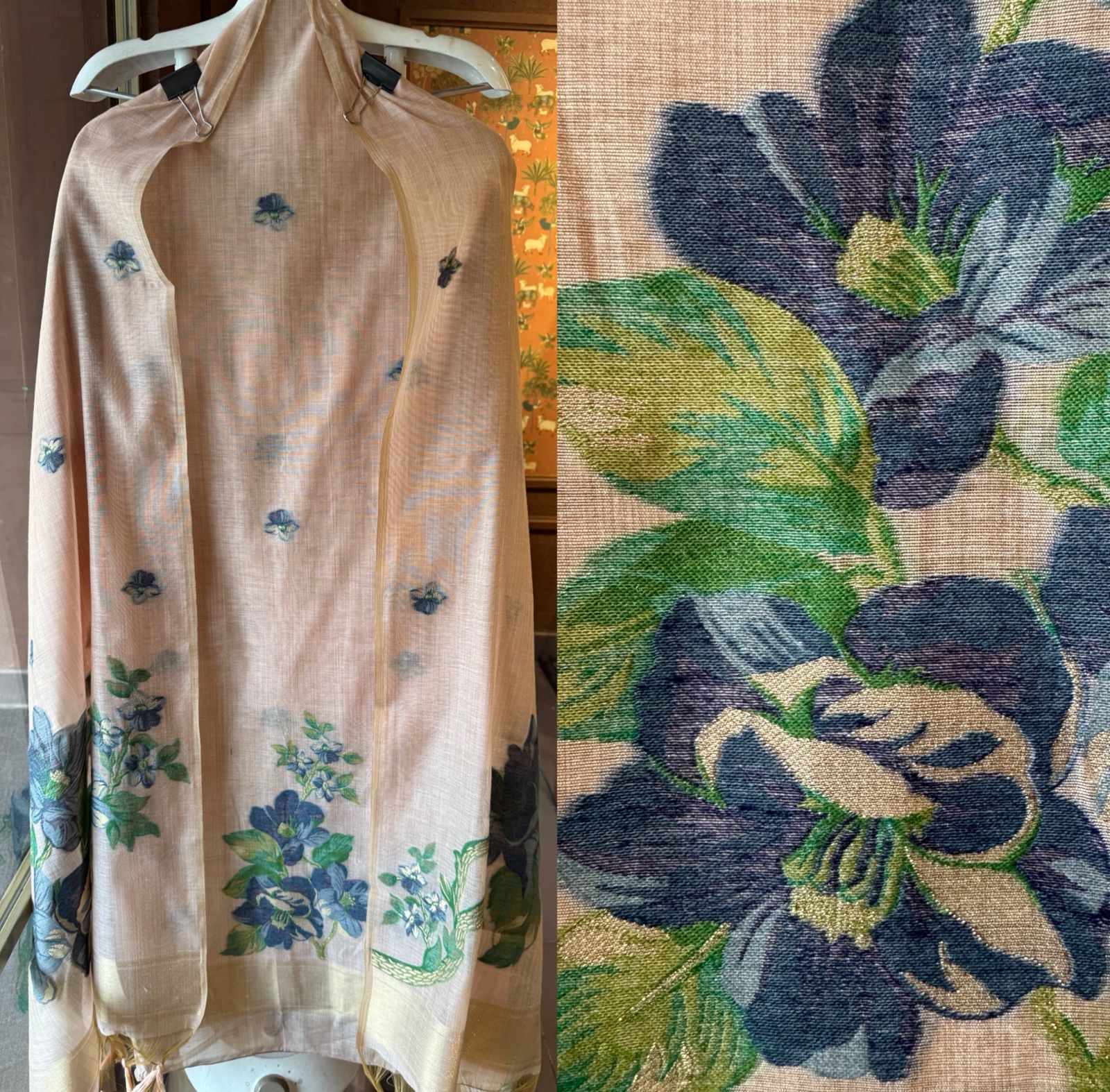 soft Mul Mul cotton chanderi